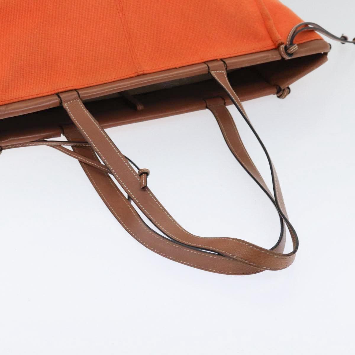 Loewe LOEWE Anagram Tote Bag Canvas Leather Orange Brown Size ONE SIZE - 7 Thumbnail