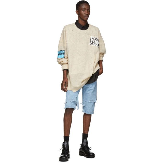 Raf Simons o1y0325 Denim Short in Blue Size US 33 - 5 Thumbnail