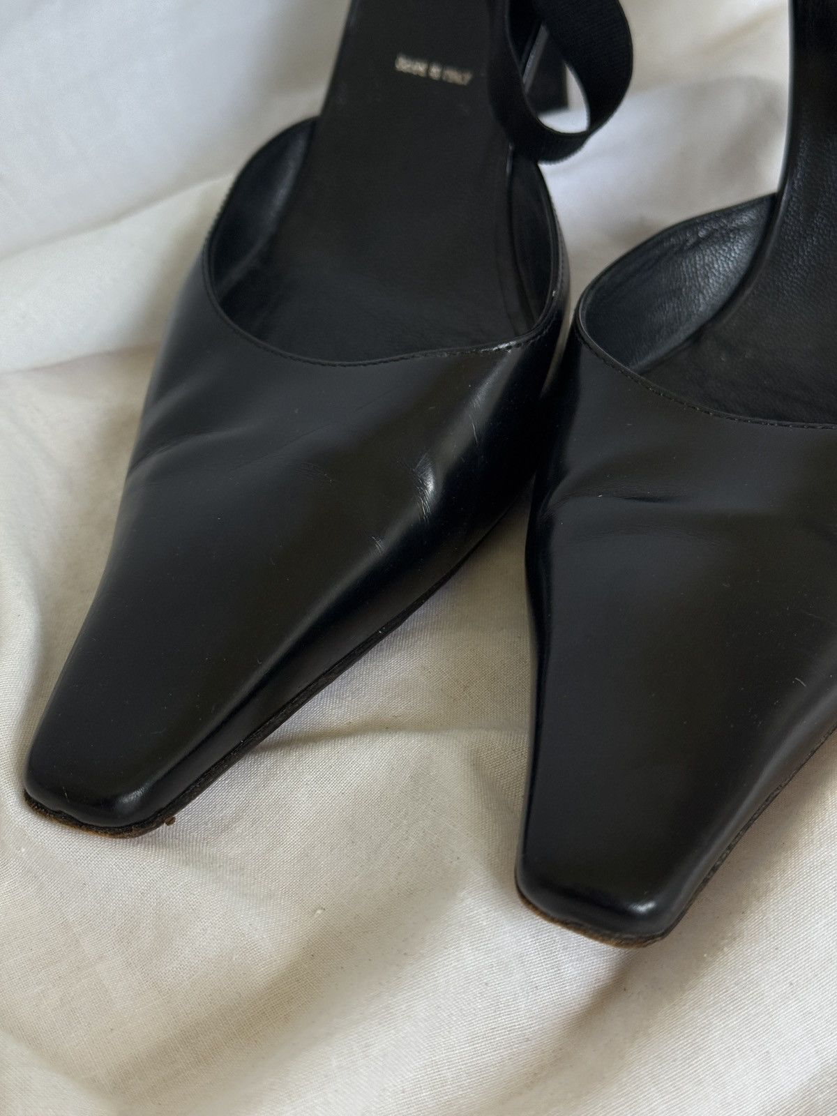 Prada Prada Black Patent Leather Heels Pumps Pointed Toe Size US 9 / IT 39 - 4 Thumbnail