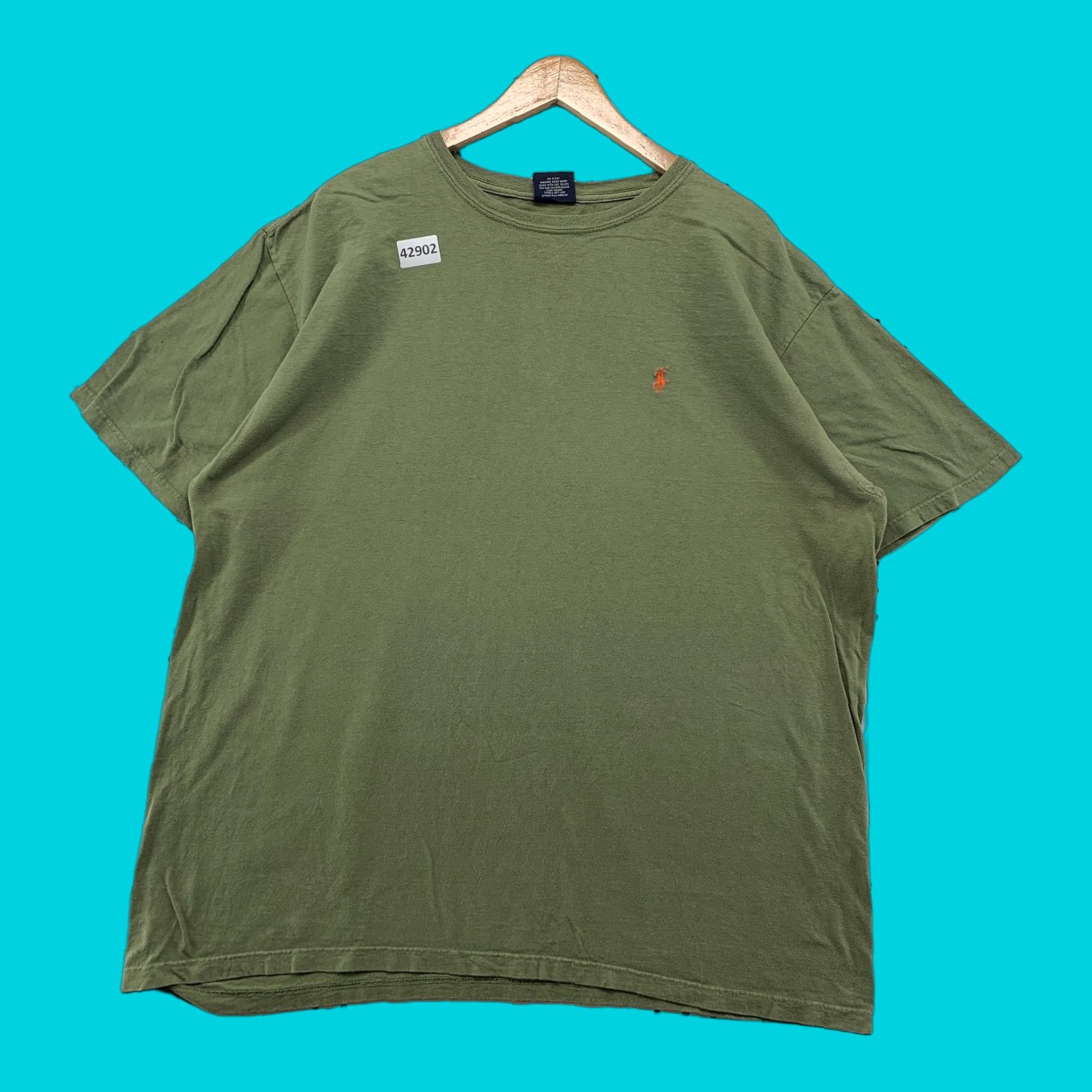 Polo Ralph Lauren VINTAGE Polo Ralph Lauren Shirt Mens XL Green Orange Pony Preppy Short Sleeve Size US XL / EU 56 / 4 - 1 Thumbnail
