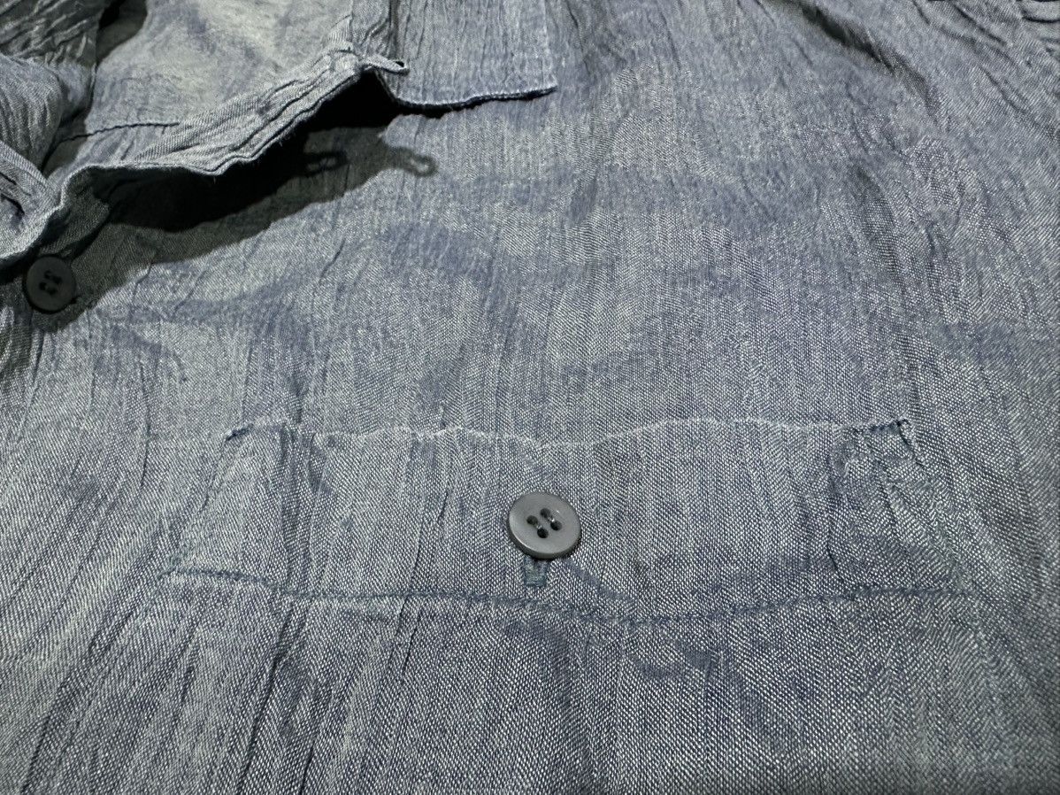Issey Miyake 🔥Vintage Issey Miyake Men Shirt Pleats Wrinkled Iridescent Size US XL / EU 56 / 4 - 5 Thumbnail