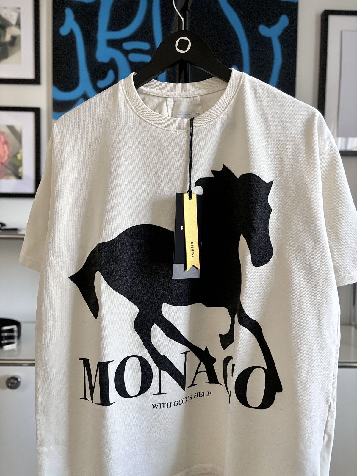 Rhude RHUDE HORSE THICK MONACO TEE Size US S / EU 44-46 / 1 - 4 Thumbnail