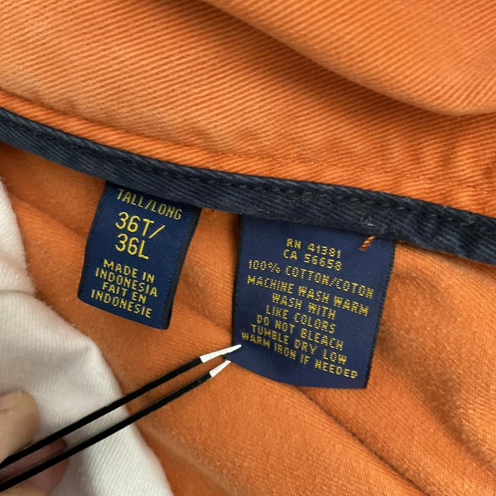 Polo Ralph Lauren VTG y2k POLO Ralph Lauren orange baggy long cargo shorts 36 Size US 36 / EU 52 - 3 Thumbnail