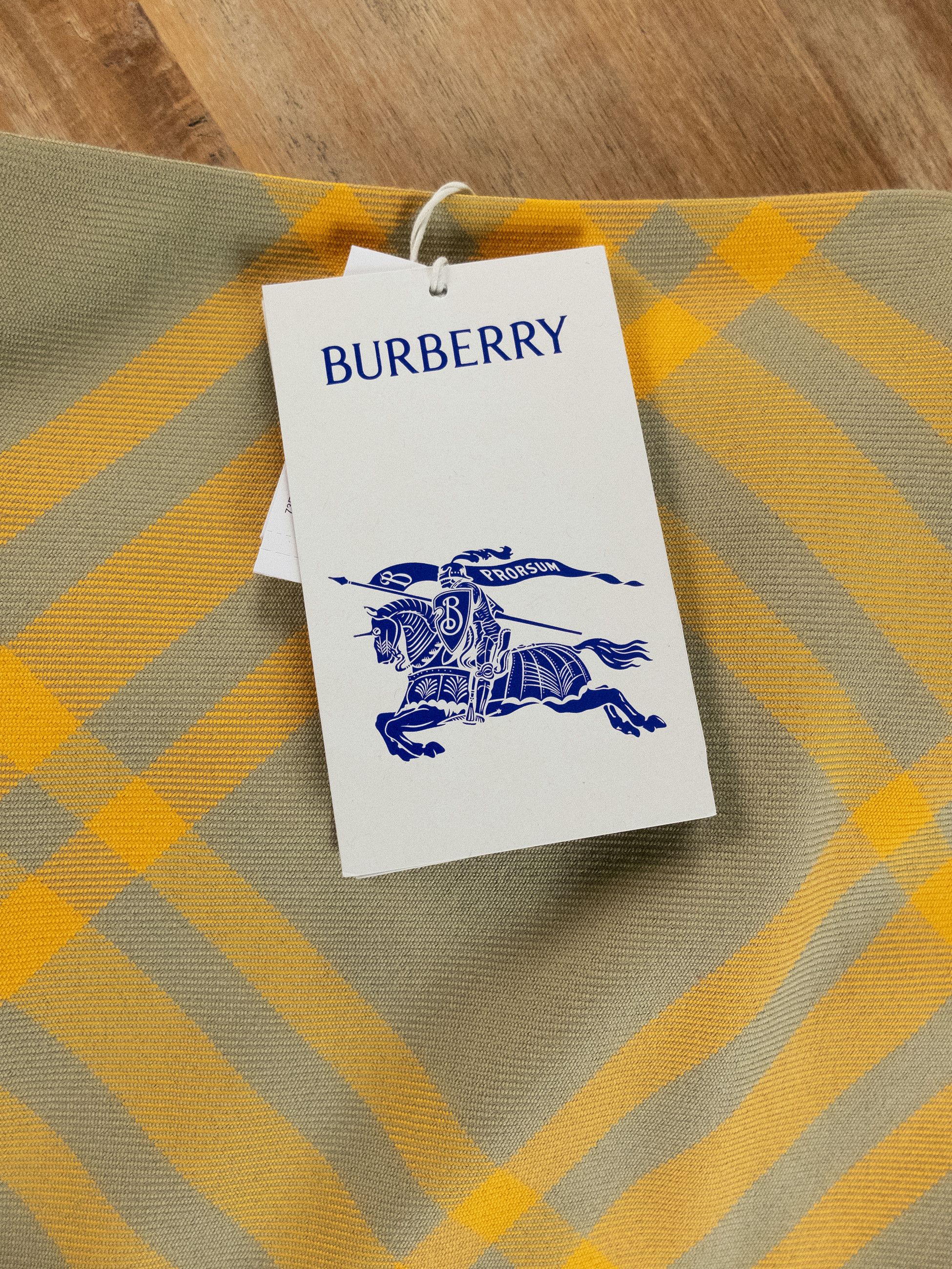 Burberry BURBERRY yellow beige check midi hunter skirt Daniel Lee Size 27" / US 4 / IT 40 - 6 Thumbnail