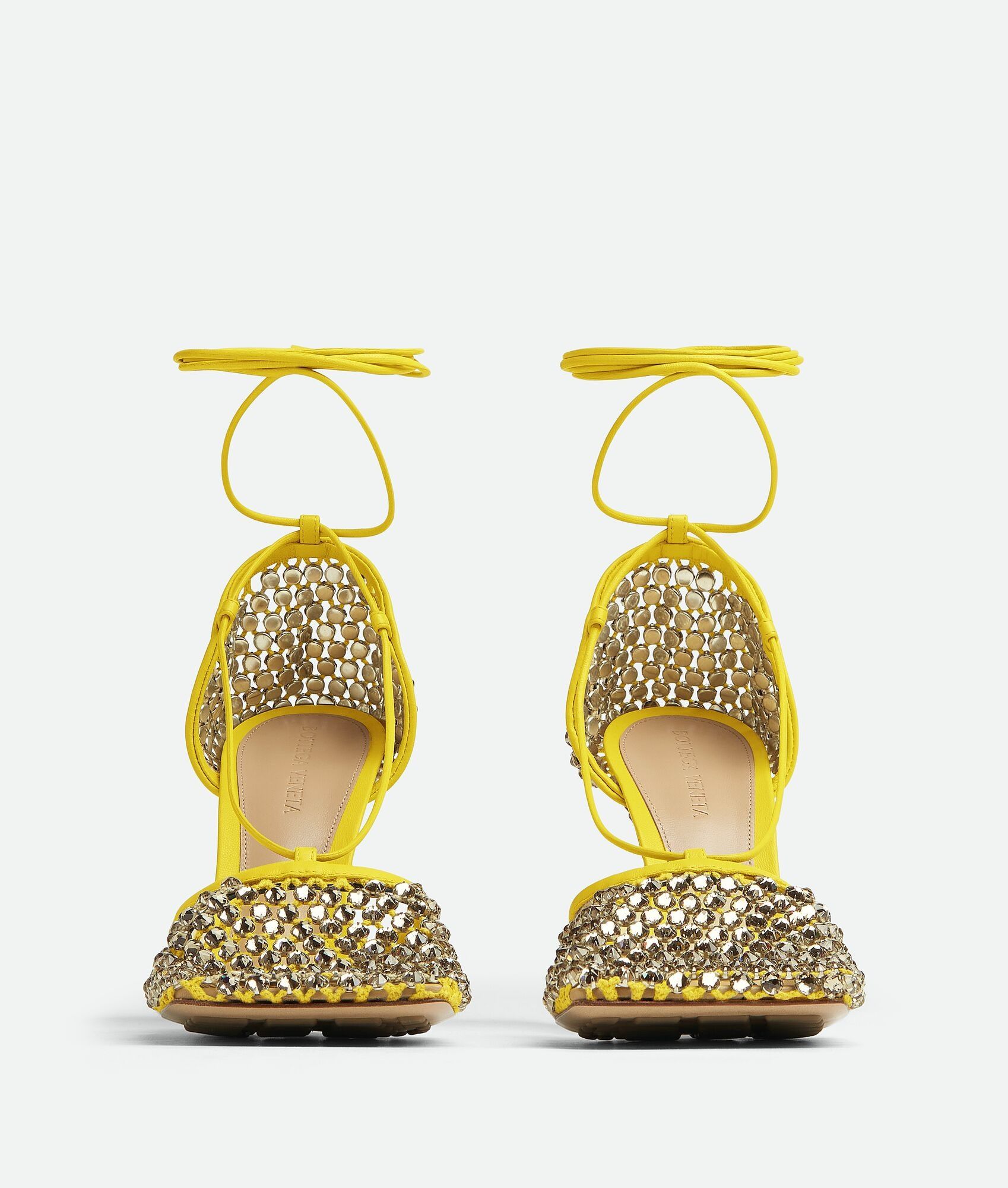Bottega Veneta o1n1vont0924 Stretch Sandal Fabric Leather in Yellow Size US 10 / IT 40 - 2 Thumbnail