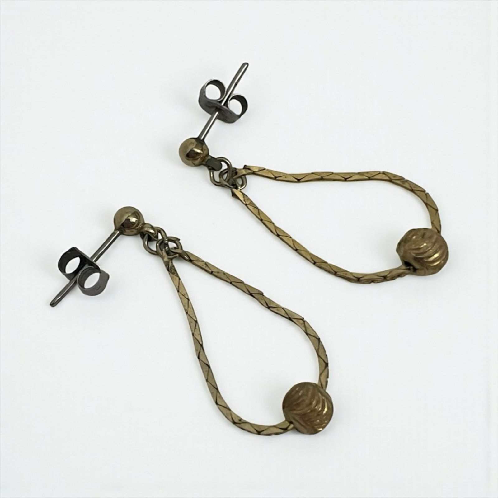 Other Vintage Gold Chain Beaded Earrings Size ONE SIZE - 2 Thumbnail