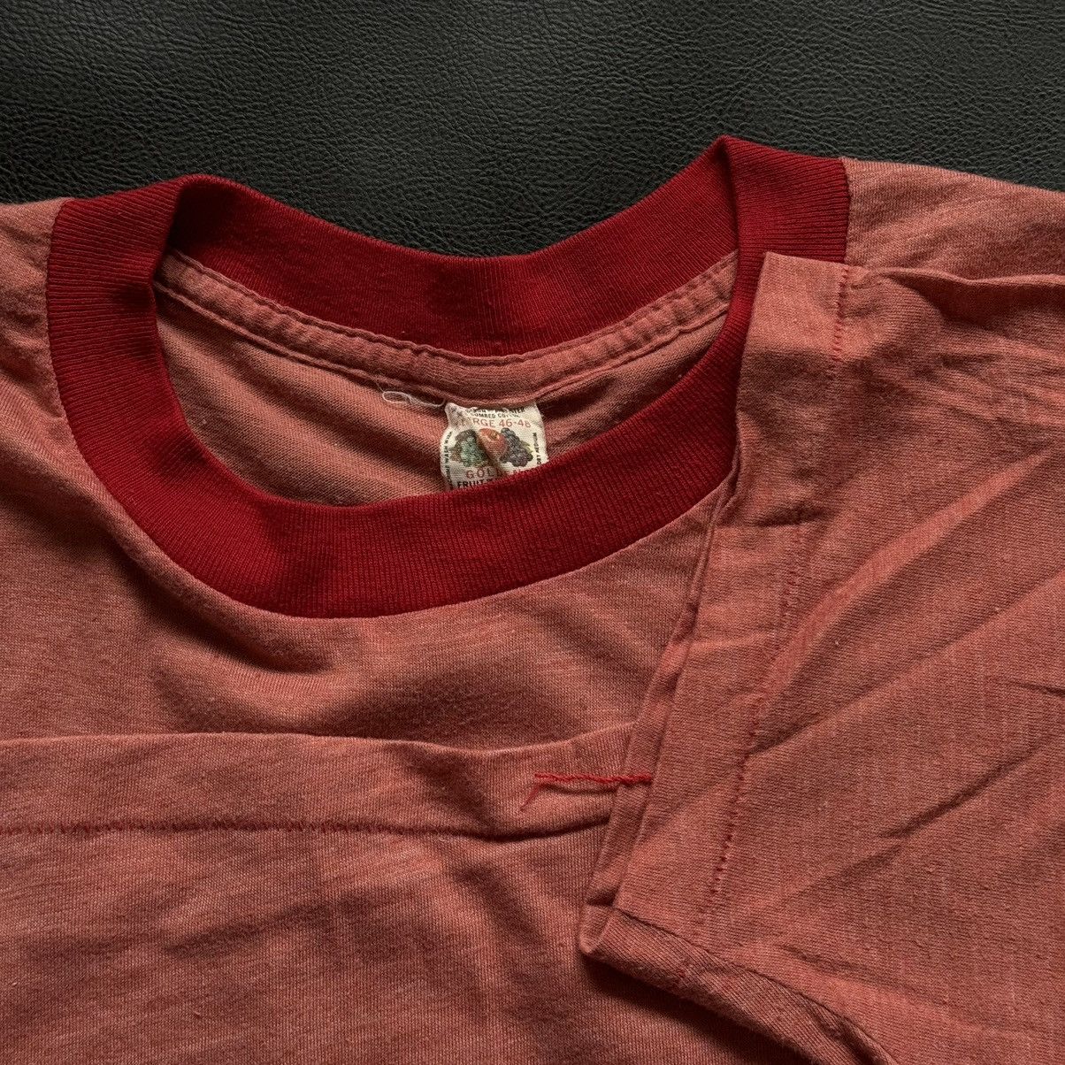 Vintage 1970s Where the Devil is Romance? Hot Stuff Slim Fit Ringer Size US M / EU 48-50 / 2 - 3 Thumbnail