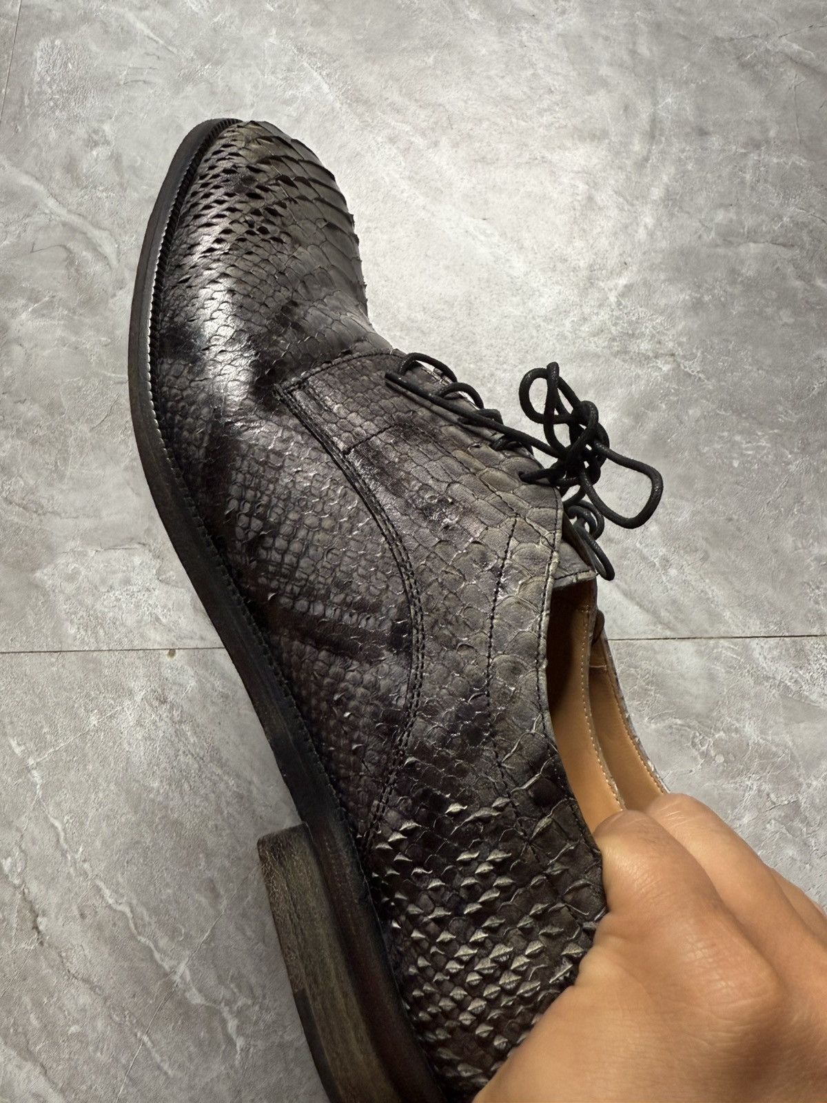 Maison Margiela Maison Margiela Line 22 Python Skin Derbies Size US 6 / EU 39 - 5 Thumbnail