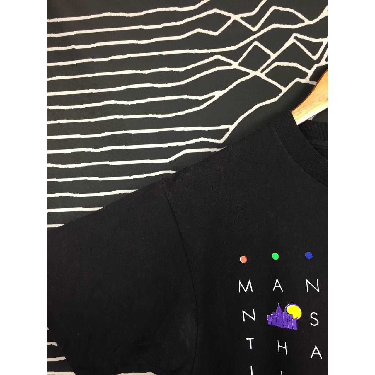 Vintage Vtg 90s Manhattan New York Graphic Art Single Stitch Tee Size US L / EU 52-54 / 3 - 4 Thumbnail