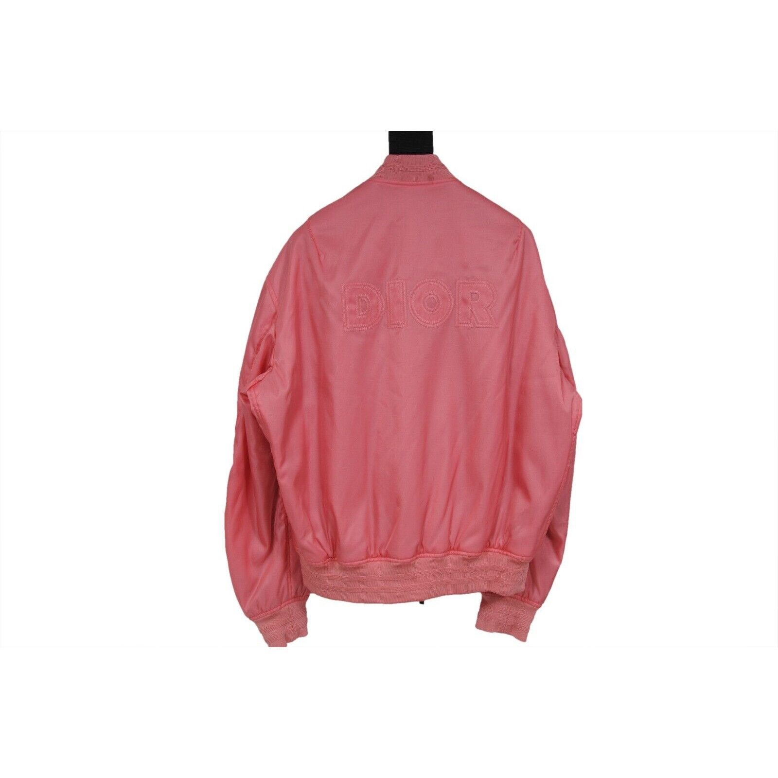 Dior Saddle Bomber Jacket Pink Nylon Logo Double Zipper Size US M / EU 48-50 / 2 - 2 Thumbnail
