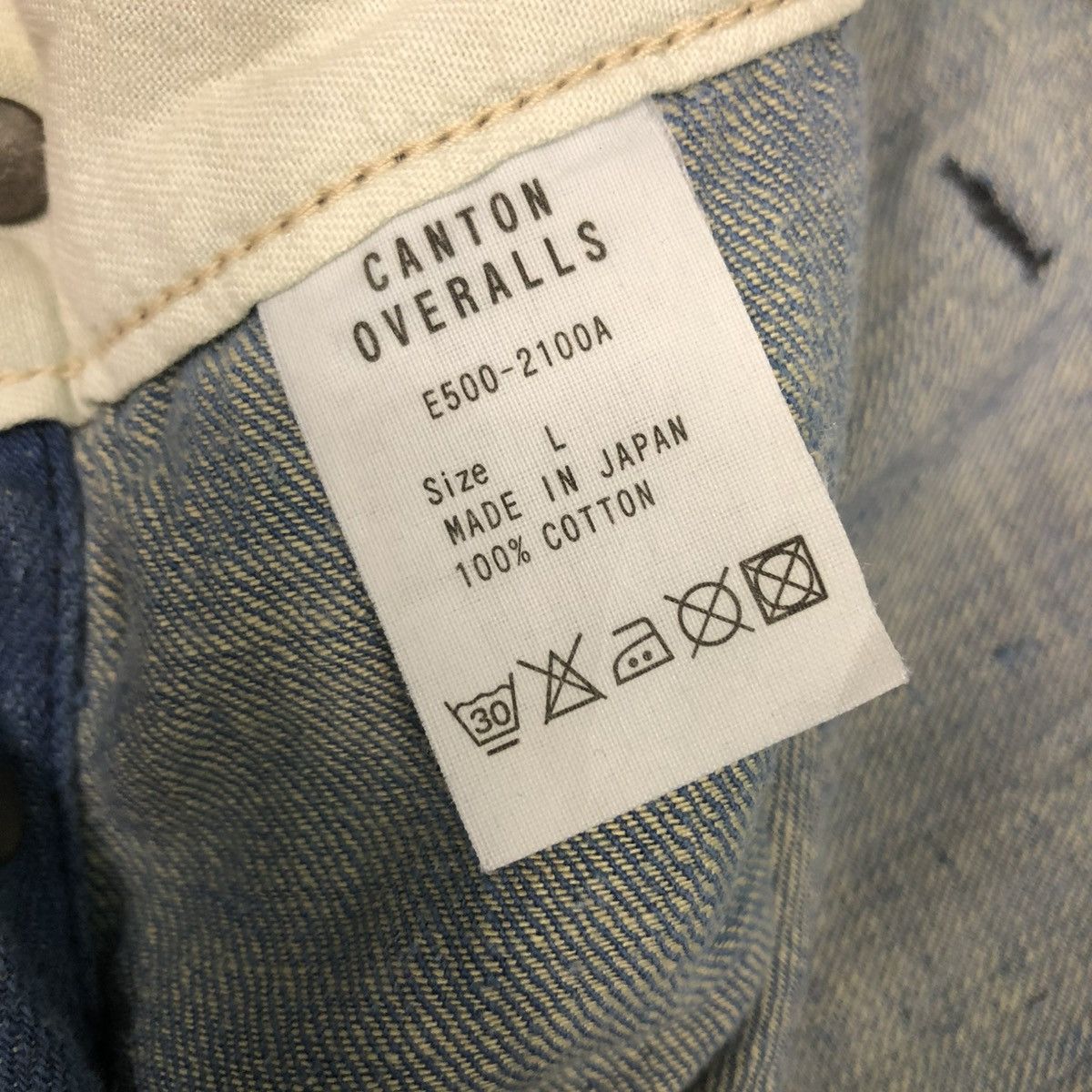 Japanese Brand 🔥VINTAGE CANTON OVERALLS PANTS INDIGO UNION MADE Size US 34 / EU 50 - 23 Thumbnail