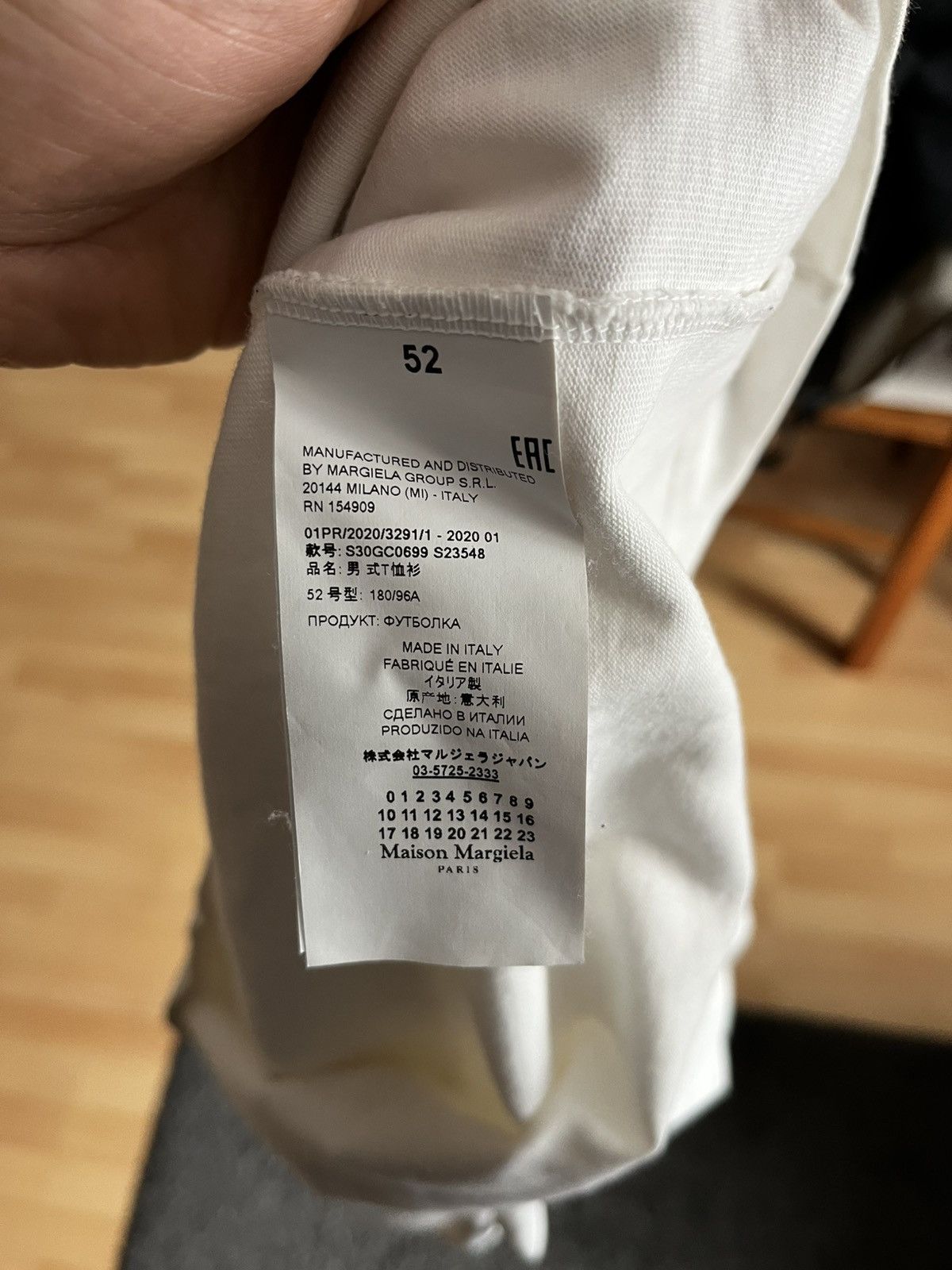 Maison Margiela Maison Margiela Braille Logo Tee Size US L / EU 52-54 / 3 - 7 Thumbnail