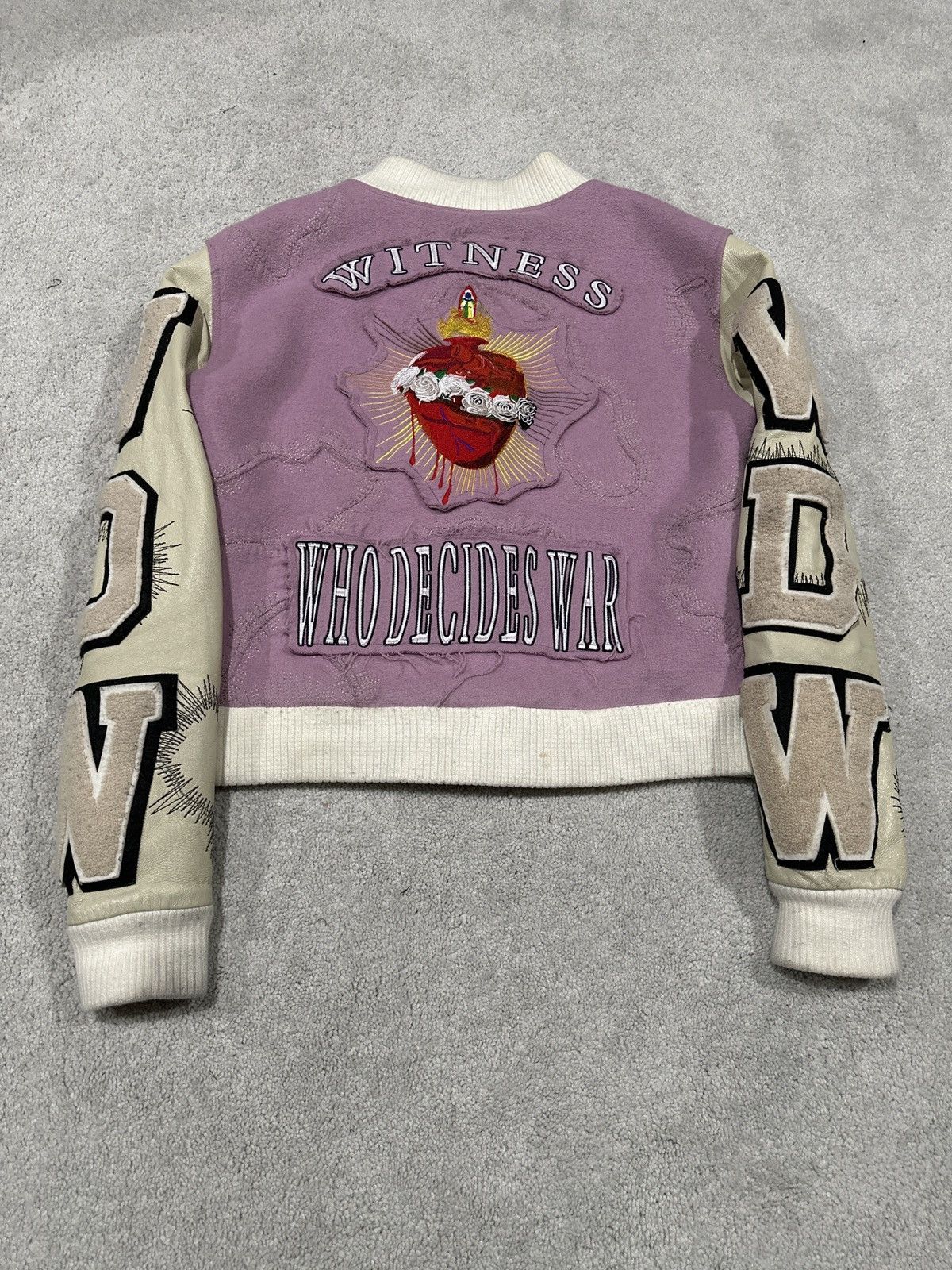 Who Decides War Who Decides War by Ev Bravado Varsity Cotton Pink Jacket Size US M / EU 48-50 / 2 - 4 Thumbnail