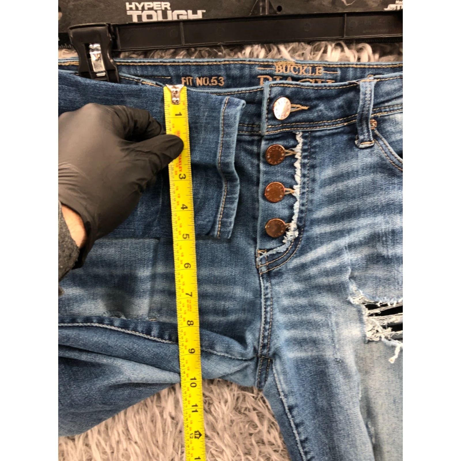 Buckle Black VINTAGE Buckle Black Fit No. 53 Skinny Jeans Womens Medium Blue 27x32 Regular Waist 30in 5-Pocket Denim Jeans Womens Jeans Distressed No Pattern Solid Size 27" / US 4 / IT 40 - 4 Thumbnail