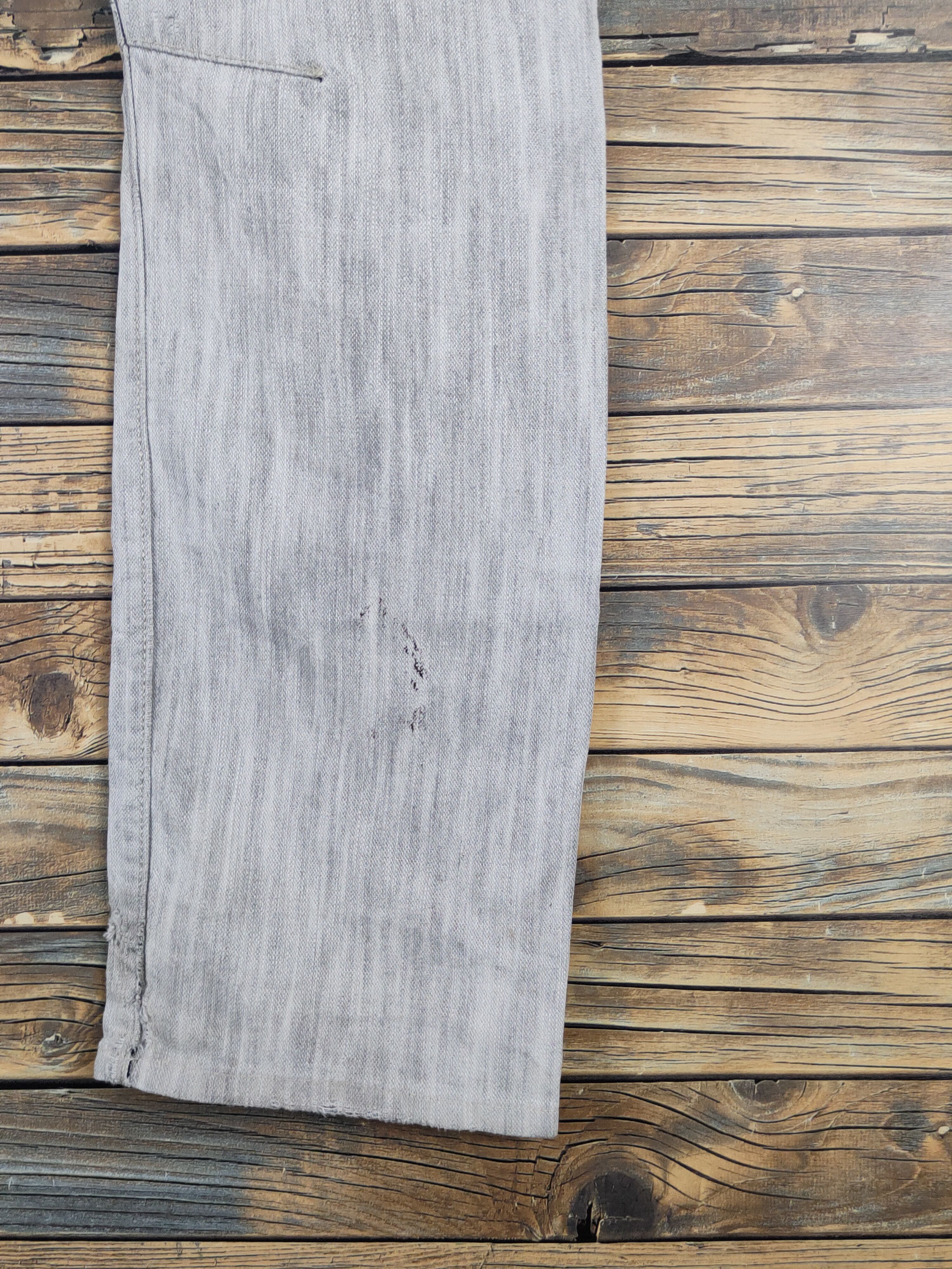 Japanese Brand Wild Khakis Gray Distressed Ripped denim Jeans #W1708 Size US 32 / EU 48 - 11 Thumbnail