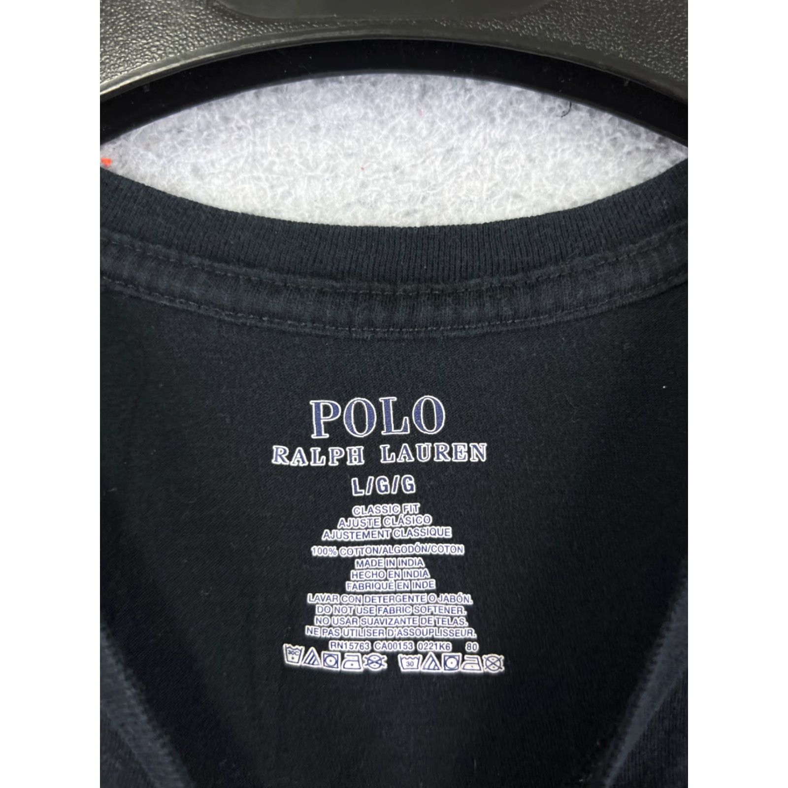 Ralph Lauren VINTAGE Ralph Lauren Shirt Adult Large Black Slim Fit Short Sleeve Crew Neck Cotton Sports Mens Size US L / EU 52-54 / 3 - 6 Thumbnail