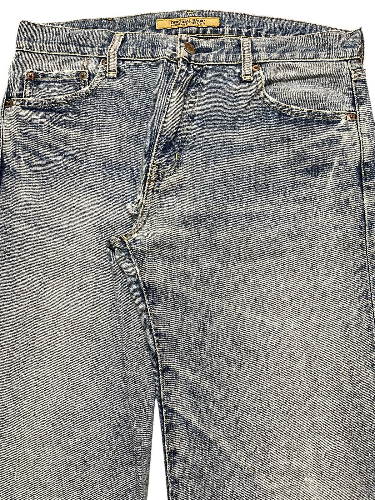 Uniqlo Vintage Japan Uniqlo Blue Faded Wash Whiskers Style Loose Size US 34 / EU 50 - 4 Thumbnail