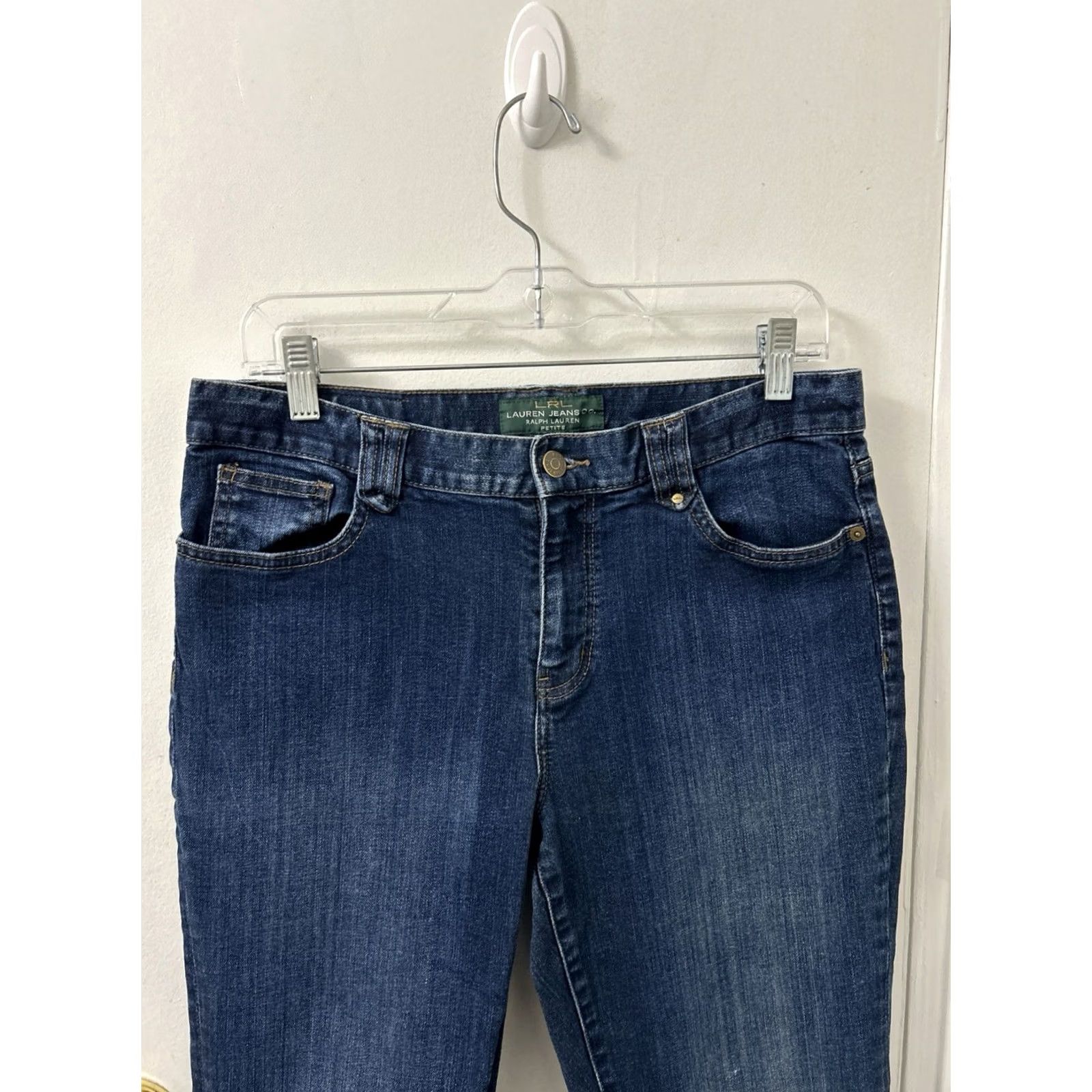 CO Lauren Jeans Co. Ralph Lauren Jeans Womens 10P Petite 25in Inseam Cropped Blue Denim Medium Wash Size 24" / US 00 / IT 34 - 2 Thumbnail