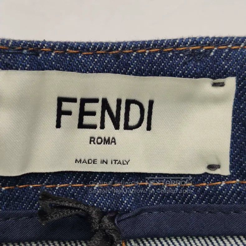 Fendi Fendi Cotton Denim Skirt Size 24" / US 00 / IT 34 - 5 Thumbnail