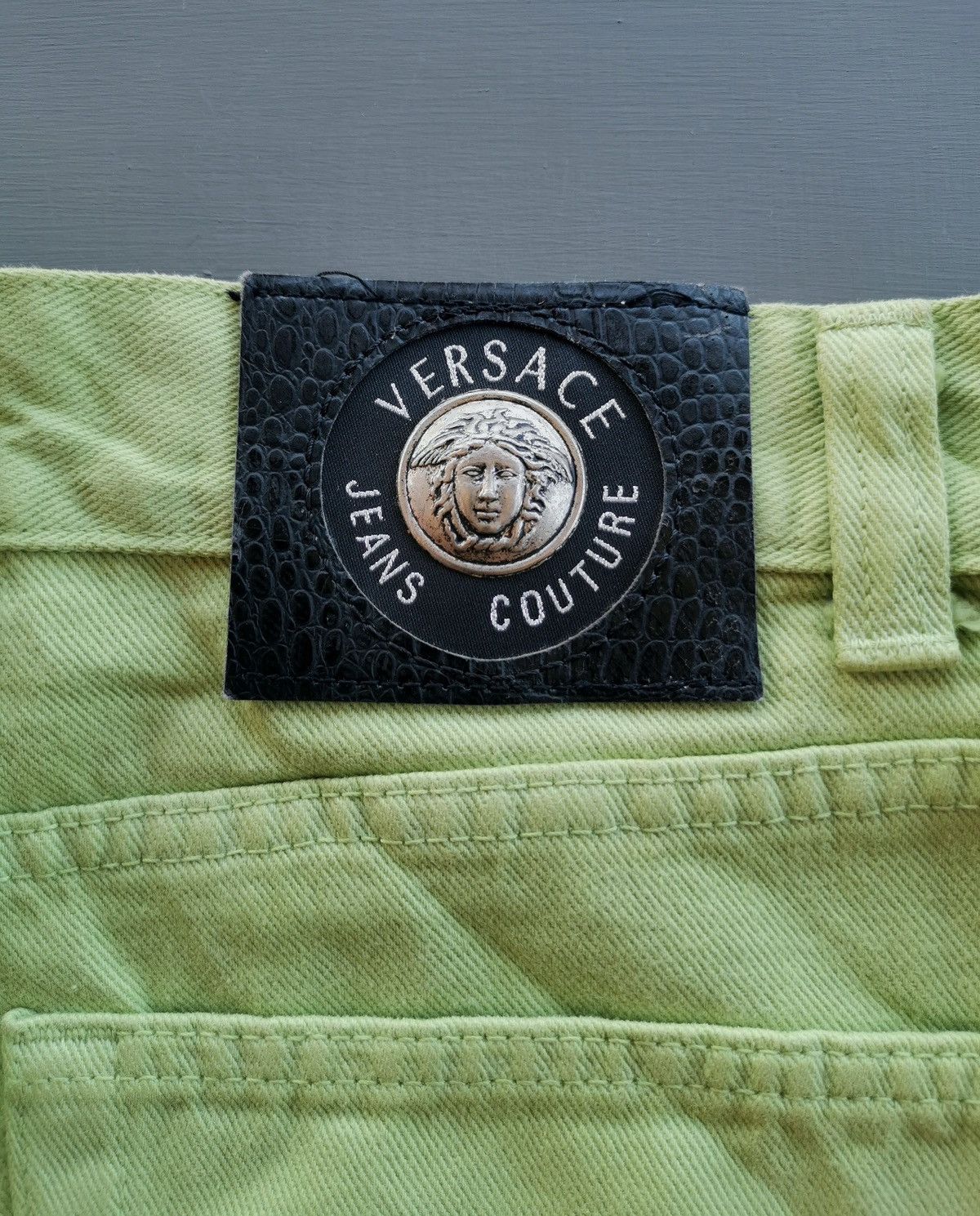 Versace Apple Green Vintage Versace Jeans Couture Size US 32 / EU 48 - 8 Thumbnail