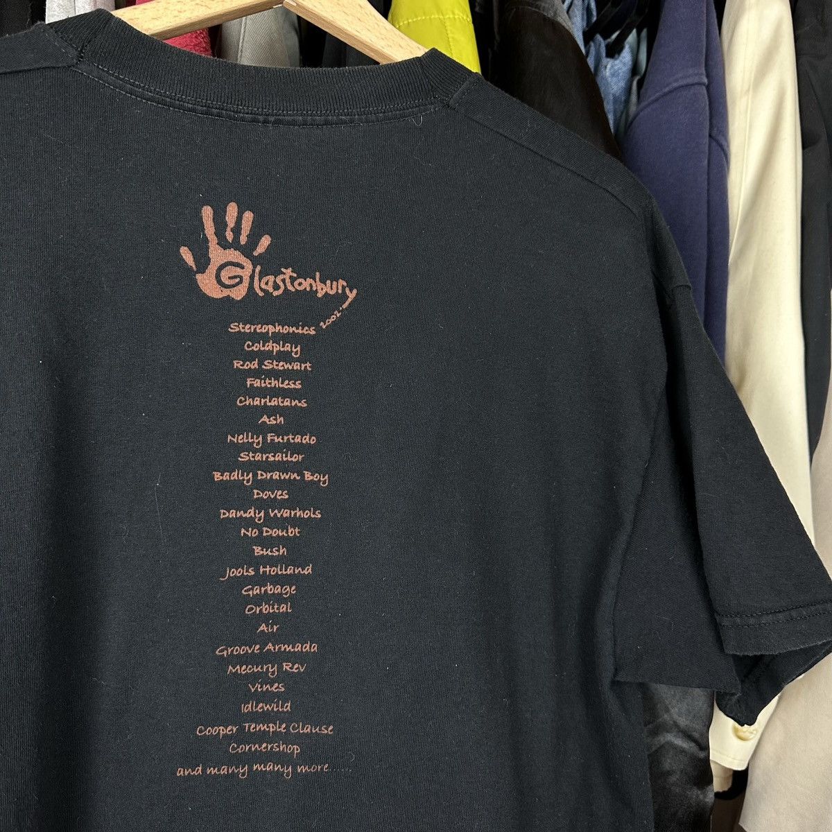 Band Tees Glastonbury 2002 Festival T-Shirt Merch Rock Band L Size US L / EU 52-54 / 3 - 7 Thumbnail