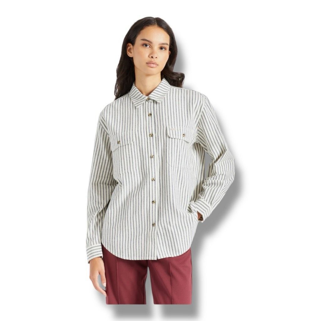 Brixton Brixton Bowery Boyfriend Oversized Dove Stripe Long Sleeve F Size S / US 4 / IT 40 - 1 Thumbnail