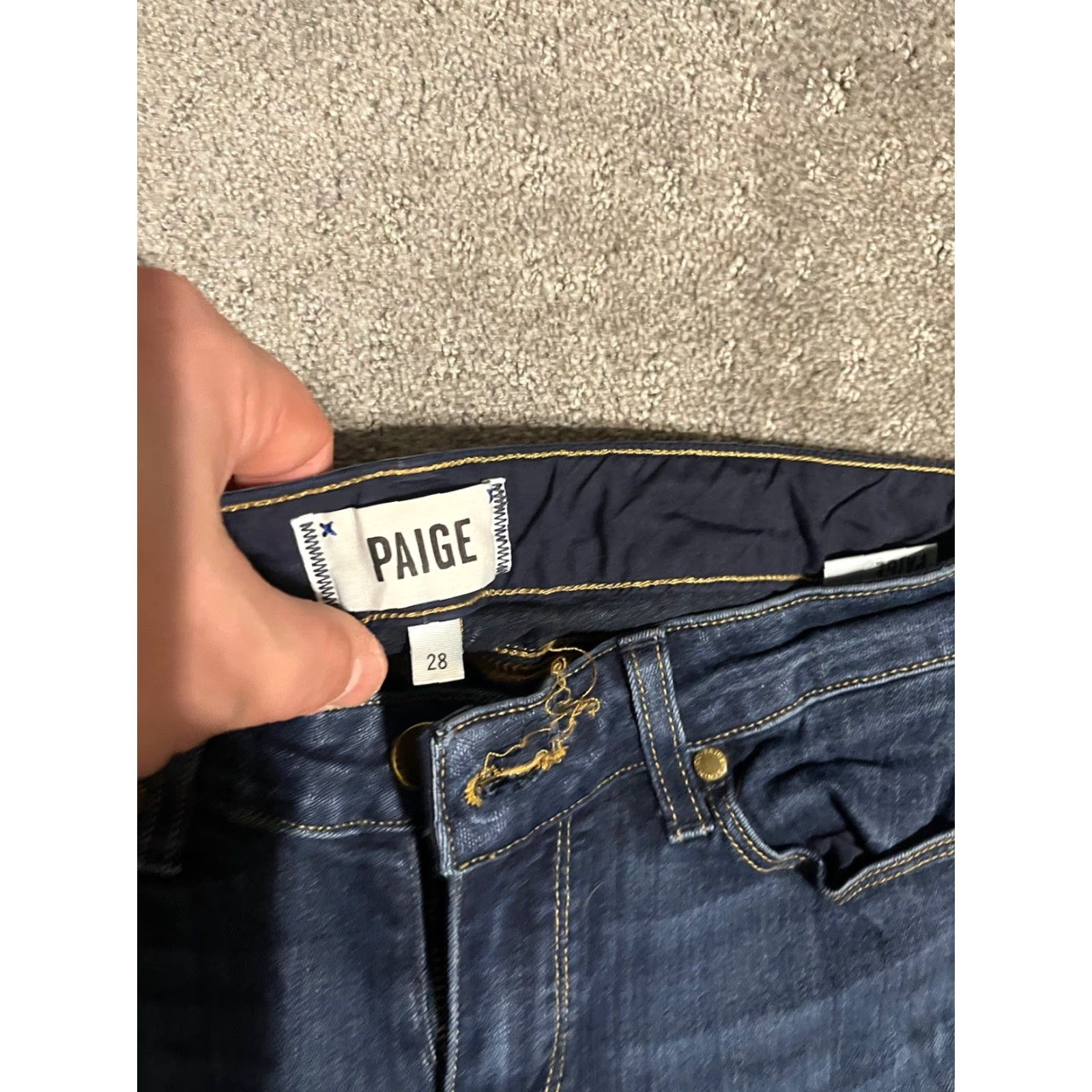 Paige Paige Skyline Skinny Jeans Women Size 28 in Dark Wash Size 28" / US 6 / IT 42 - 5 Thumbnail