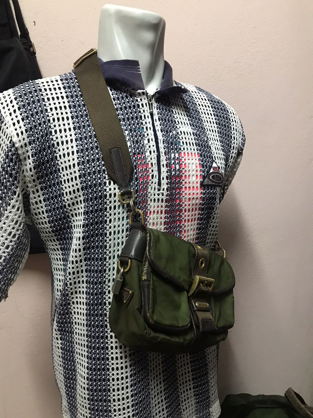 Authenrtic PRADA GREEN Shoulder