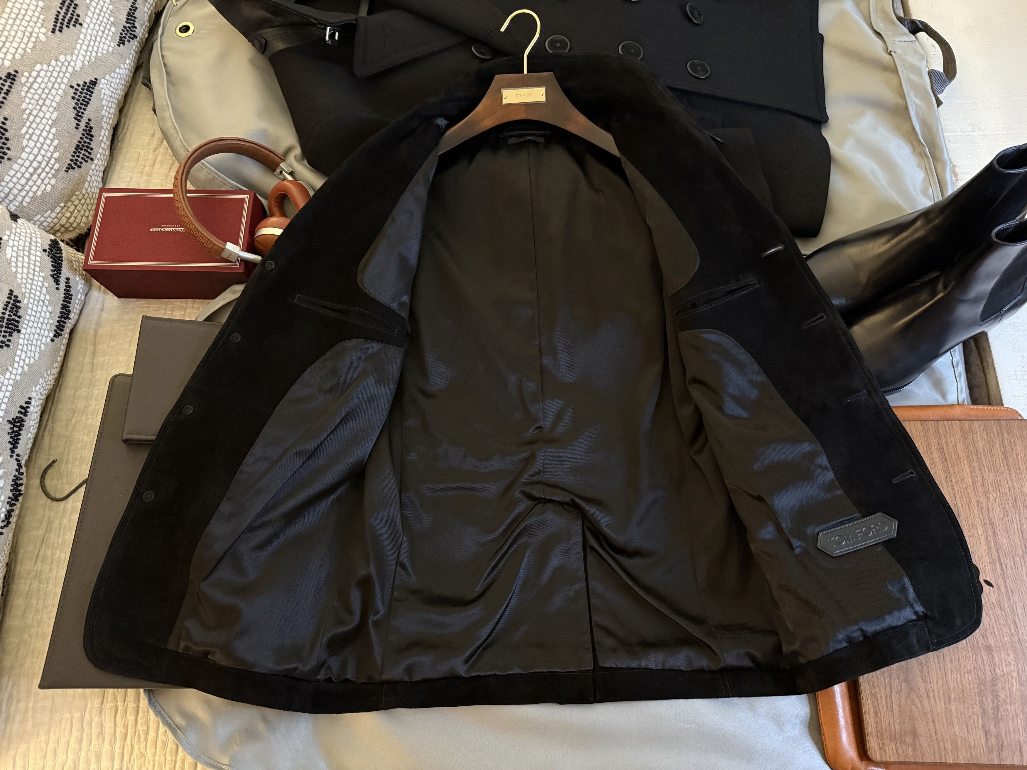 Tom Ford Ultimate Ultra-Rare New $10,800 w/tax Suede Field Jacket Size US M / EU 48-50 / 2 - 16 Thumbnail