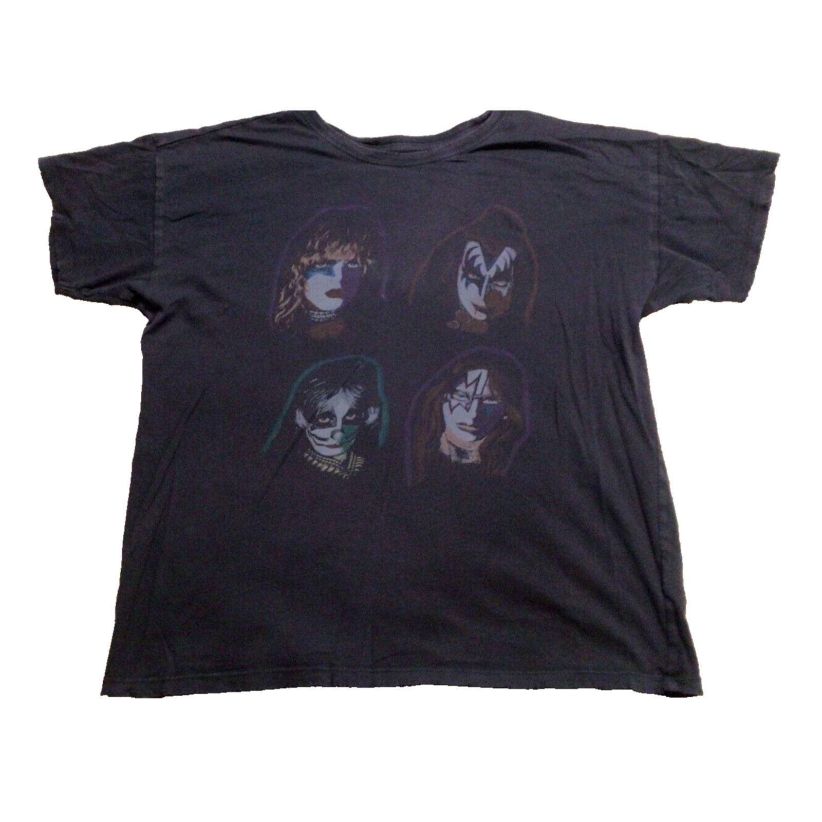 The Unbranded Brand American Eagle Kiss Small Crew Neck T Shirt Faces Size US S / EU 44-46 / 1 - 1 Thumbnail