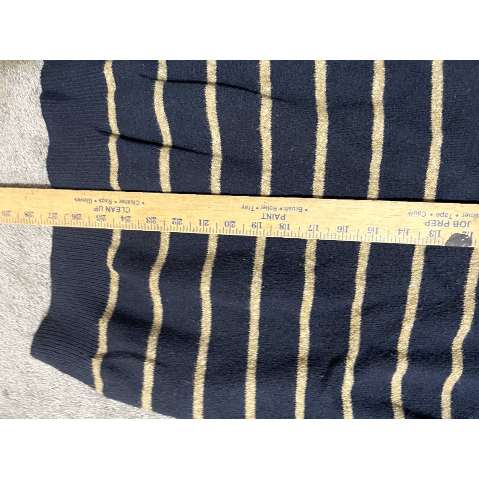 Nautica VINTAGE Nautica Shirt Mens L Navy Beige Striped Logo Crew Neck Cotton Pullover (All Seasons) Mens Size US L / EU 52-54 / 3 - 7 Thumbnail