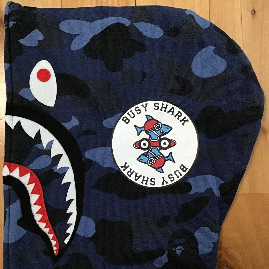 Bape BAPE WGM Blue camo Shark full zip hoodie a bathing ape Size US M / EU 48-50 / 2 - 6 Thumbnail