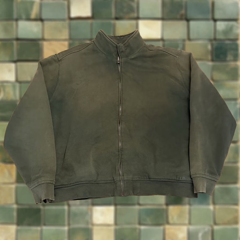 Vintage LL Bean Katahdin Iron Works Sherpa Lined Jacket XL Green Sun Faded Size US XL / EU 56 / 4 - 1 Thumbnail