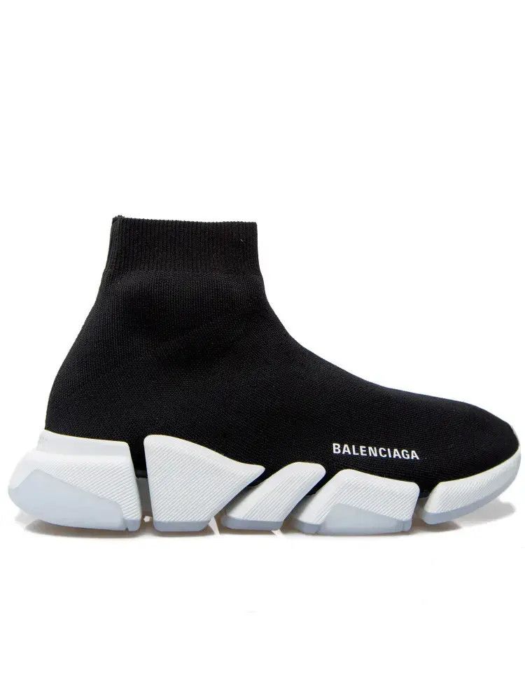 Balenciaga o1w1db11225 Speed 2.0 Clear Sole Recycled Knit Sneakers Size US 14 / EU 47 - 1 Thumbnail