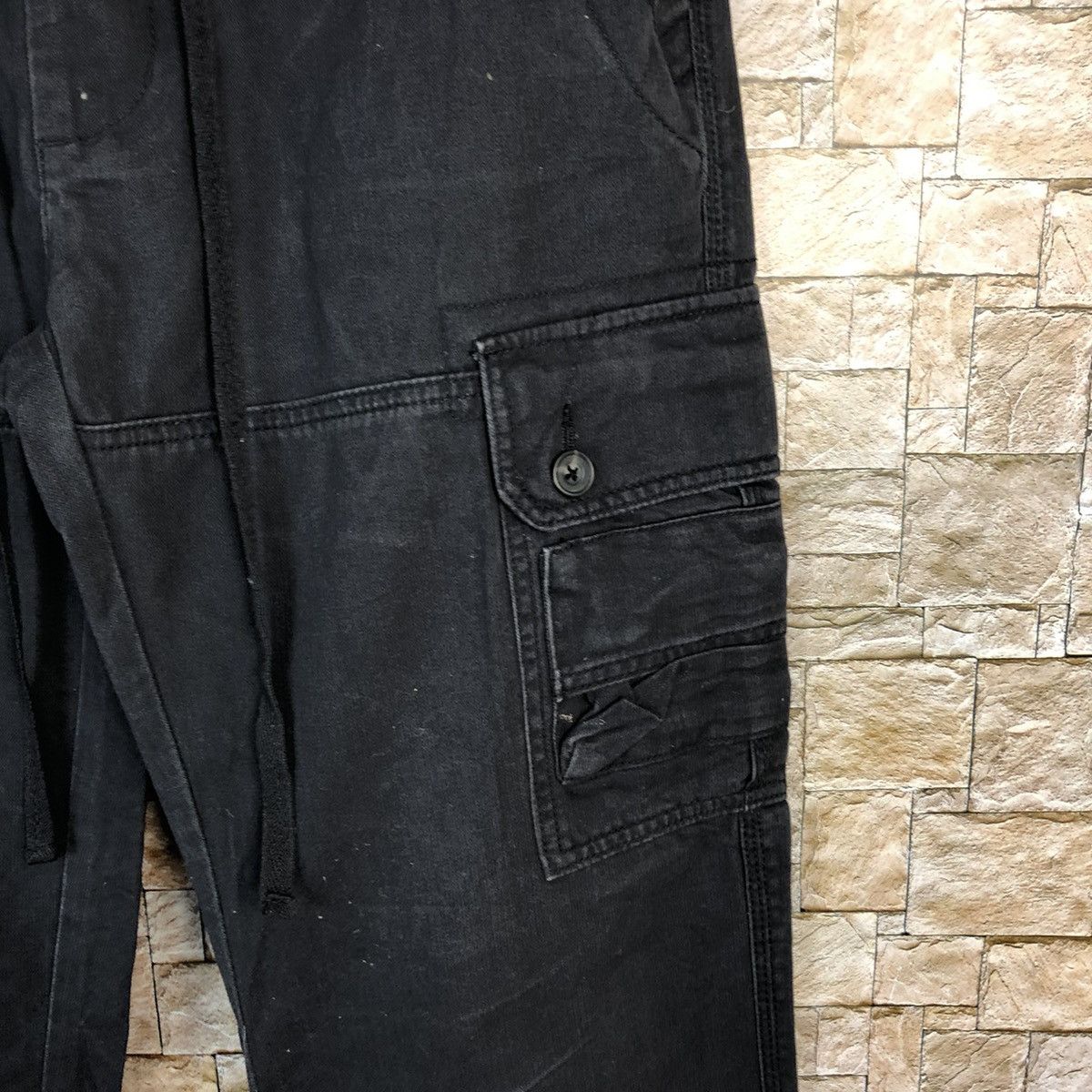 Japanese Brand Top Valu Black Cargo Multipocket Pants #A728 Size US 32 / EU 48 - 10 Thumbnail
