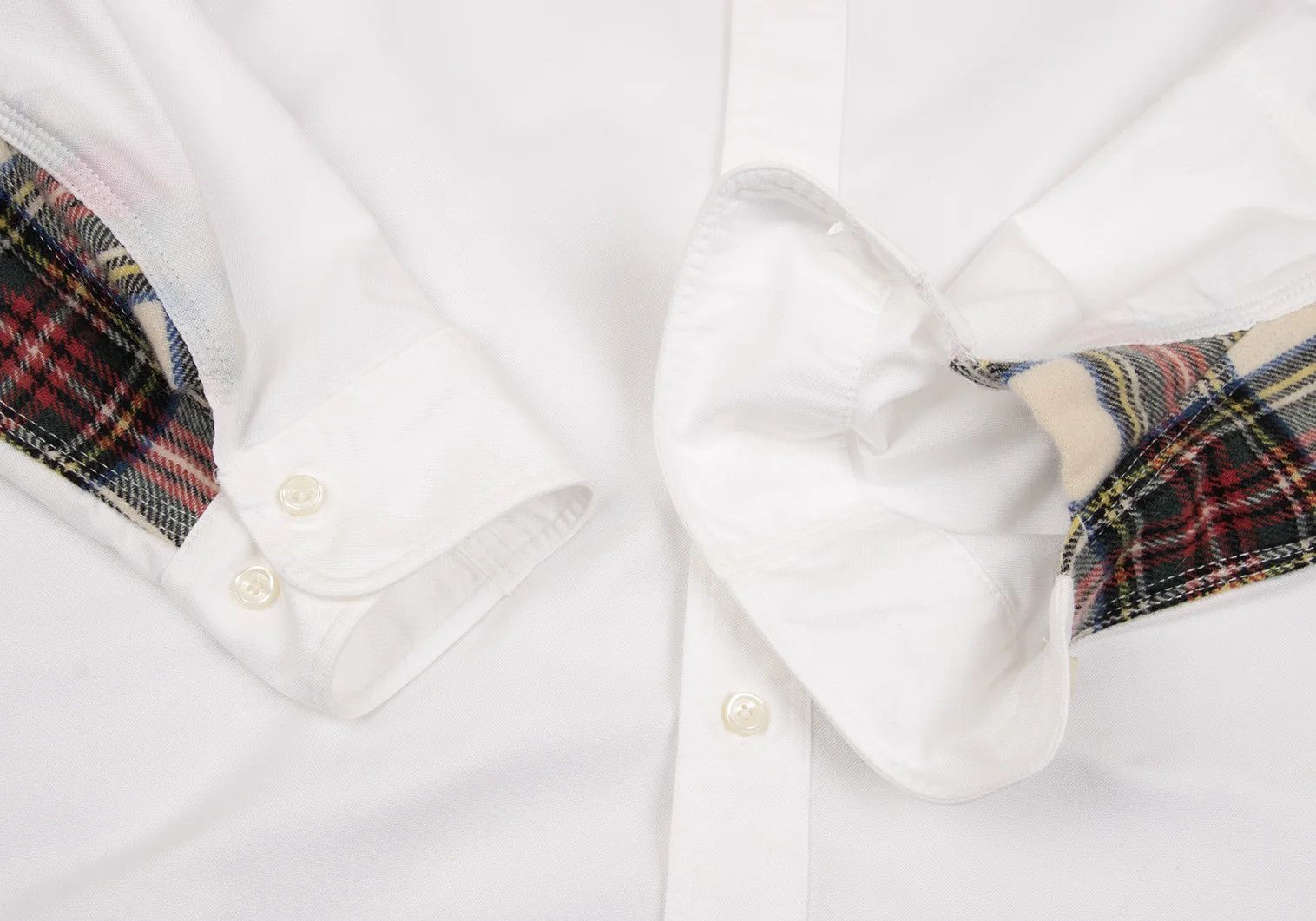 Junya Watanabe Tartan Check Button-Down Shirt in White, Size L Size US L / EU 52-54 / 3 - 10 Thumbnail