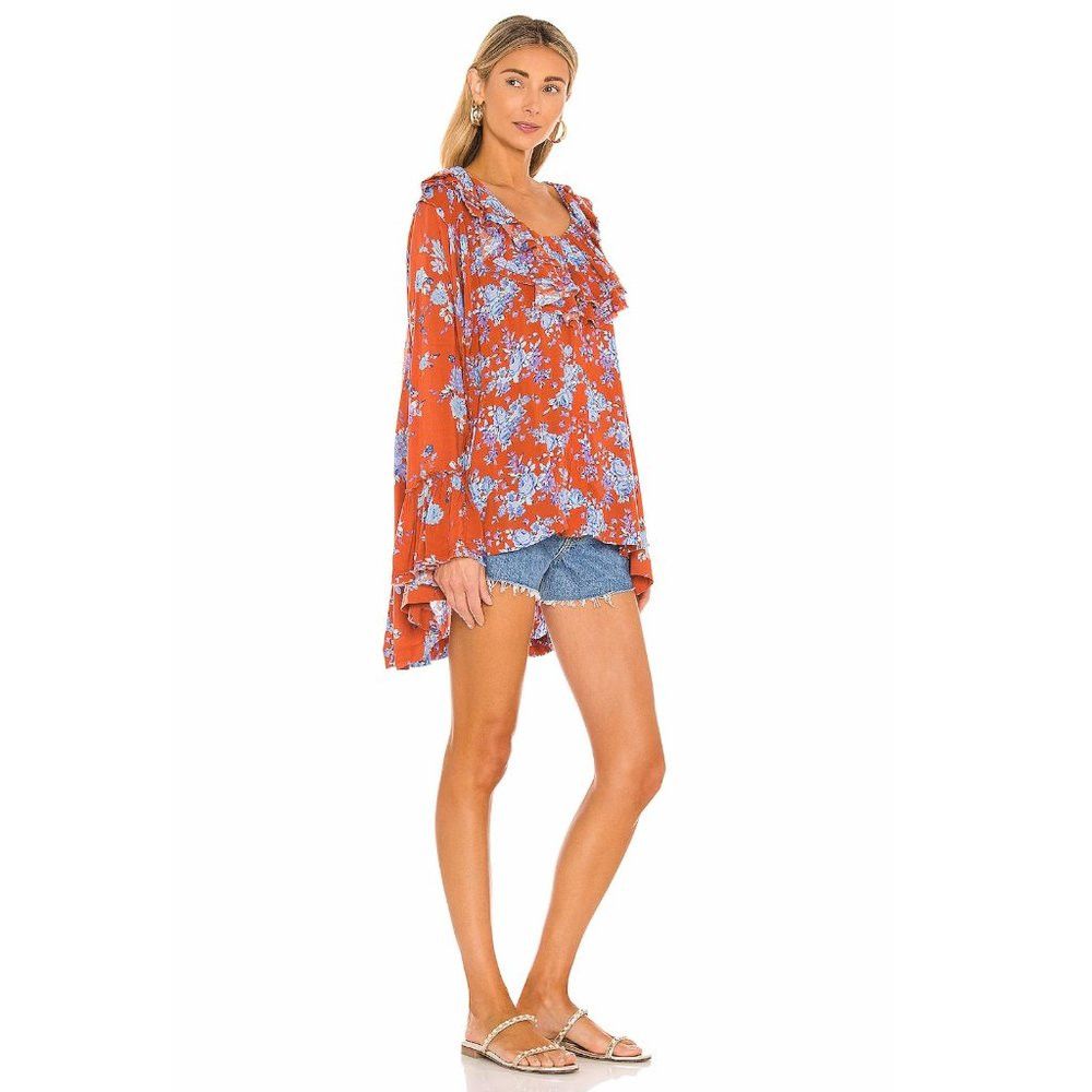 Free People NWT New $108 Free People Lorretta Floral Viscose Tunic Size Size S / US 4 / IT 40 - 2 Thumbnail