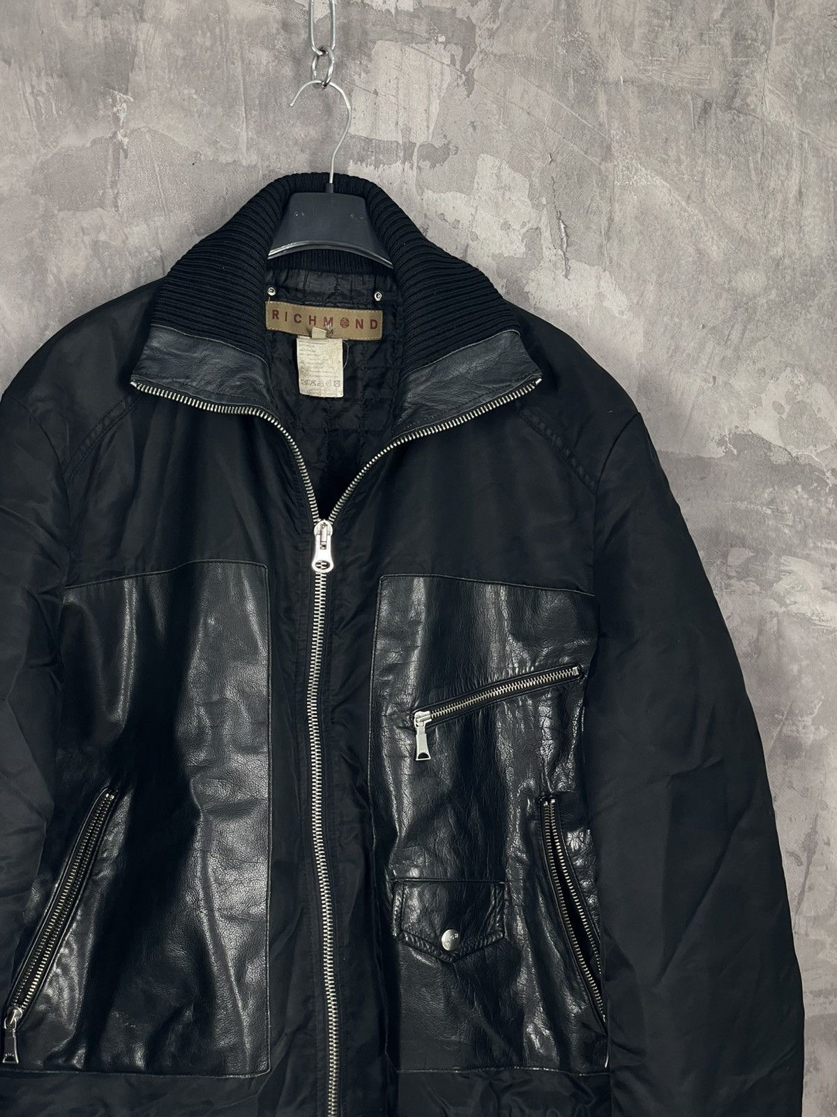John Richmond Vintage Y2K Avant Garde Leather John Richmond Jacket Size US L / EU 52-54 / 3 - 4 Thumbnail