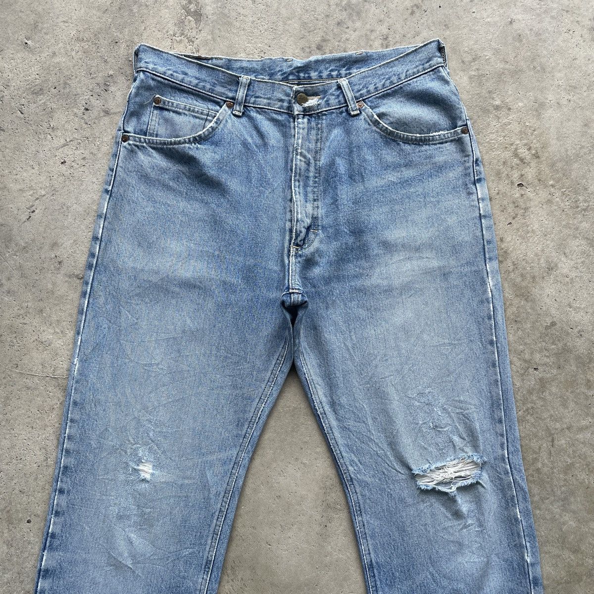 Japanese Brand Vintage Lee Japan Distressed Faded Jeans Denim Pants Size US 32 / EU 48 - 3 Thumbnail