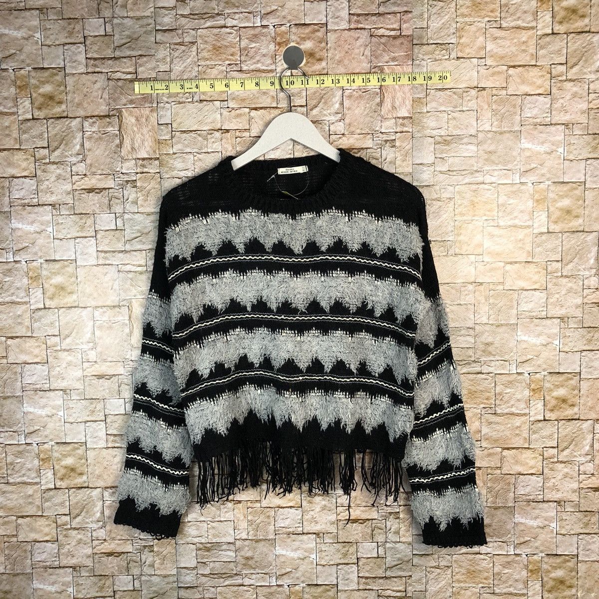 Homespun Knitwear × Japanese Brand × Vintage Bershka mohair fur vintage Black Knitwear #A1058 Size M / US 6-8 / IT 42-44 - 1 Thumbnail