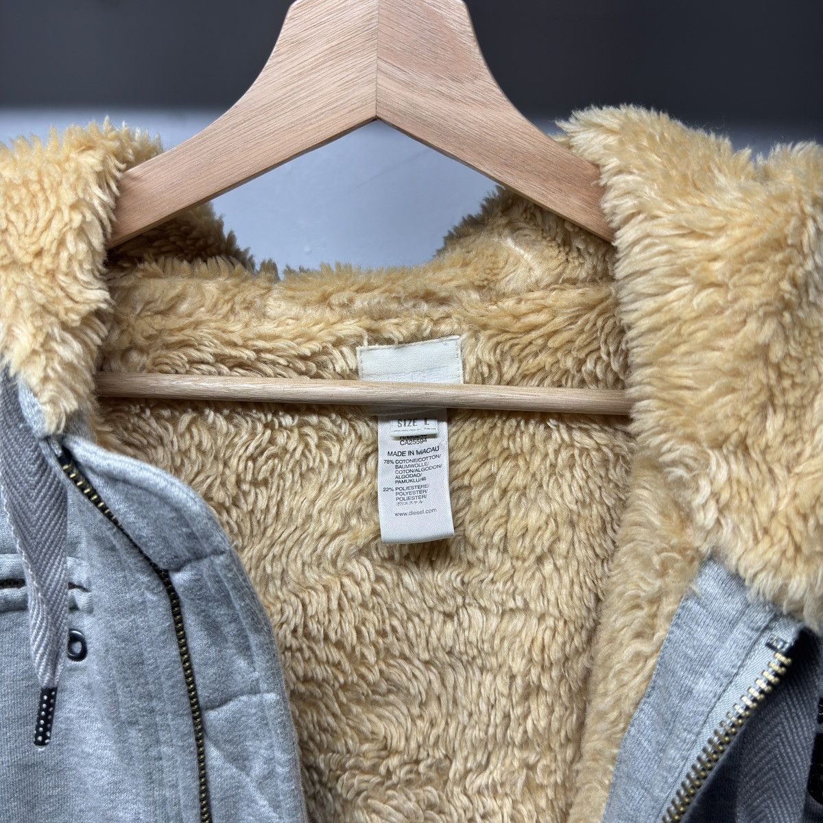 Diesel Diesel Faux Fur Lined Zip Up Hoodie ifsixwasnine ERD Grunge Size US L / EU 52-54 / 3 - 4 Thumbnail