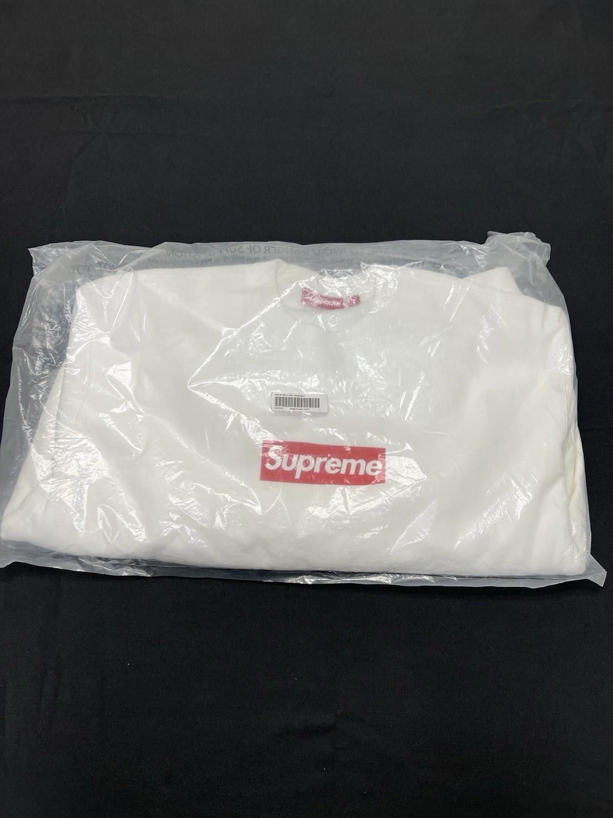 Supreme SS25 Supreme Washed Box Logo Crewneck White L Large Size US L / EU 52-54 / 3 - 9 Thumbnail