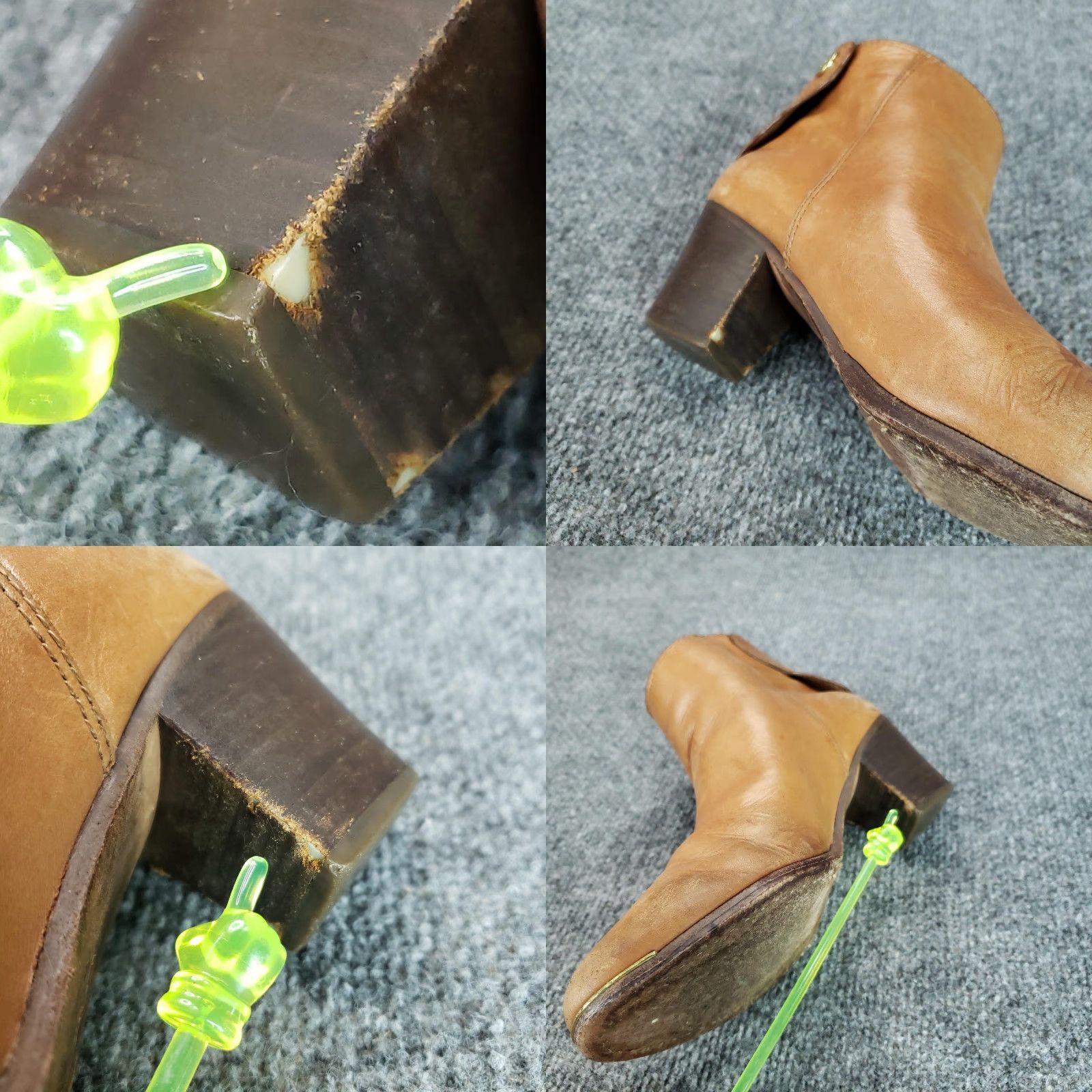 Coach Coach Waldorf Ankle Booties Womens Size 6.5 Brown Leather Zip Block Heel Size US 7 / IT 37 - 9 Thumbnail
