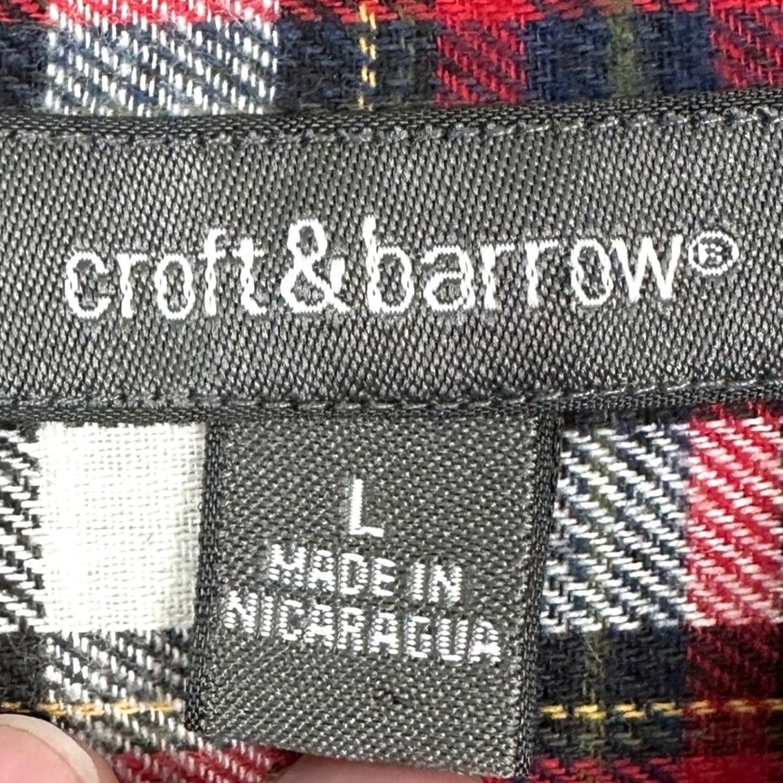 Croft & Barrow Craft & Barrow Shirt Plaid Button-Up Long Sleeve Flannel Red Size US L / EU 52-54 / 3 - 4 Thumbnail