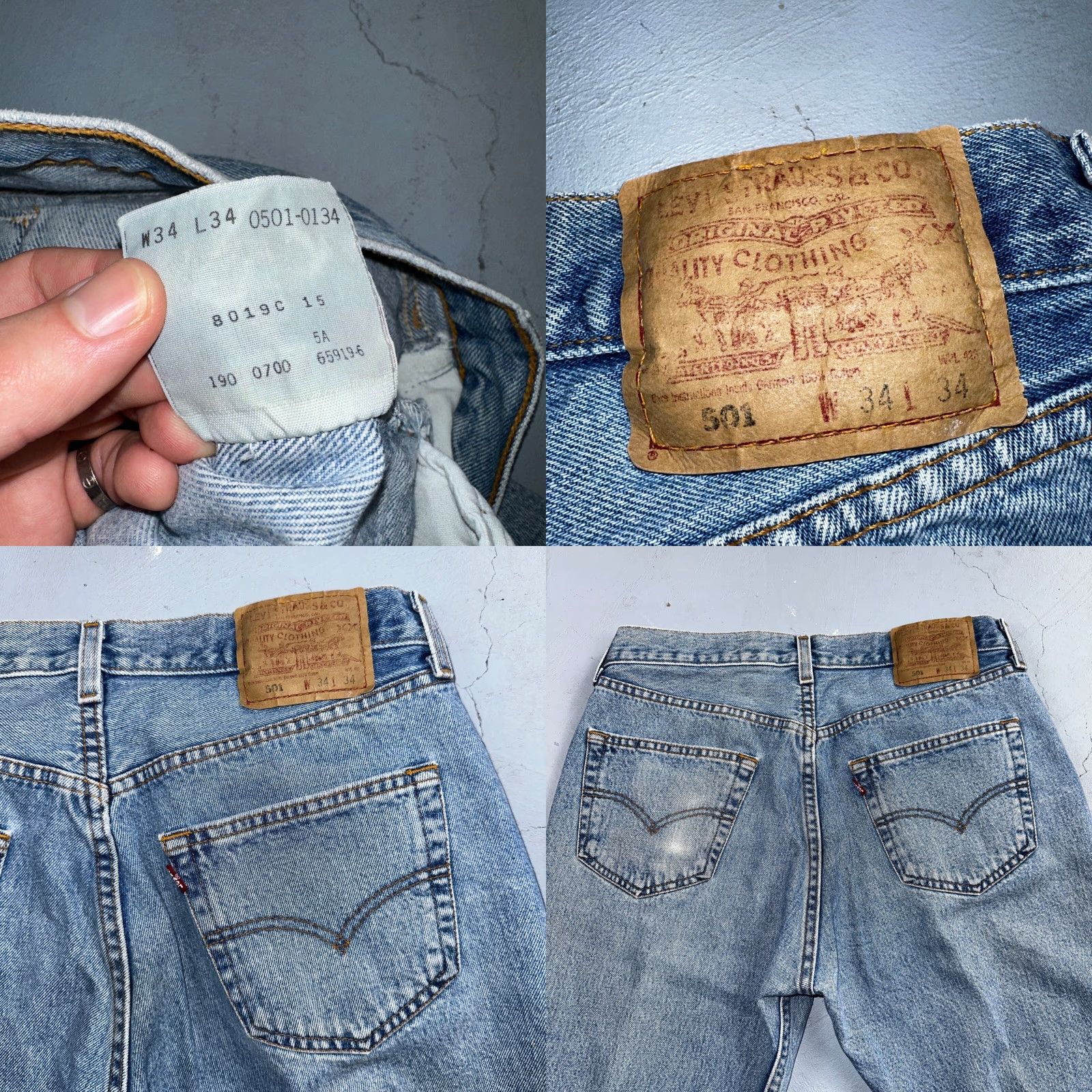 Levi's Levi's 501 Jeans Vintage 90s Mexico Light Wash 34x34 Straight Leg Blue Men Regular 34 Inseam 34 Jeans 90s Theme Mens Size US 34 / EU 50 - 9 Thumbnail
