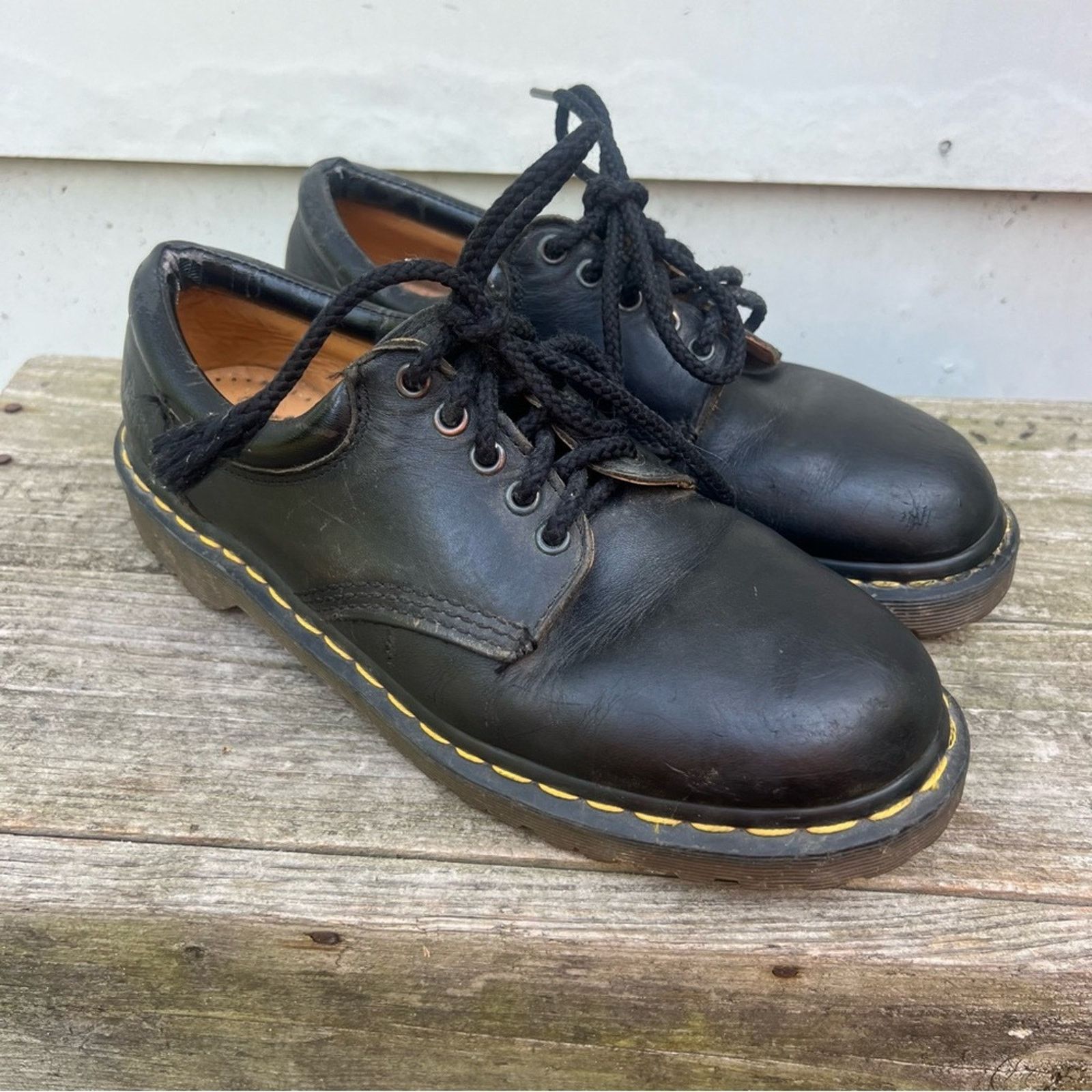 image of Doc Dr Martens 5 Eye Black Oxford Chunk Shoes Uk9 England, Women's (Size 11)