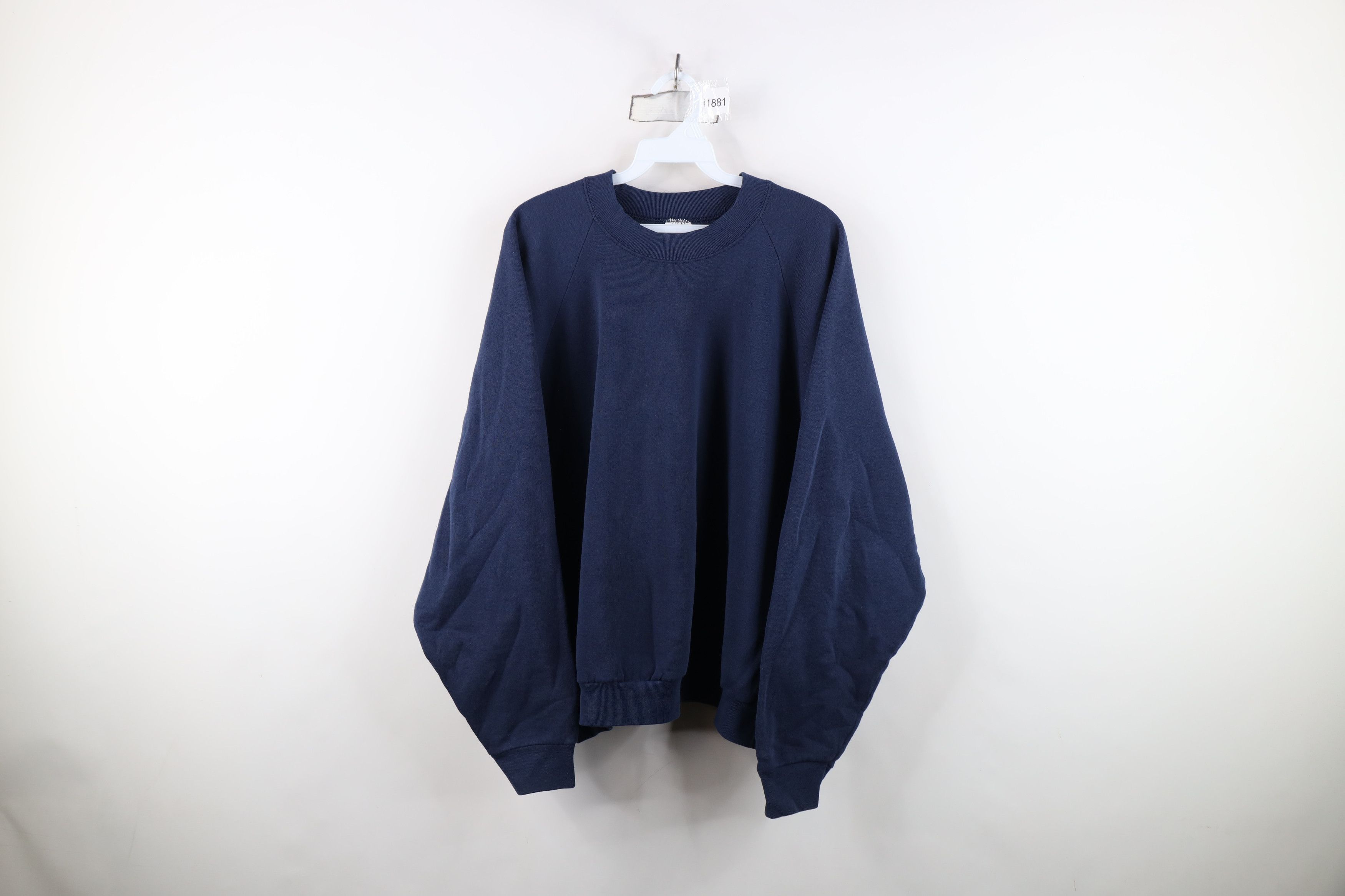 Vintage Vintage 90s Streetwear Blank Boxy Fit Crewneck Sweatshirt Size US XXL / EU 58 / 5 - 1 Thumbnail