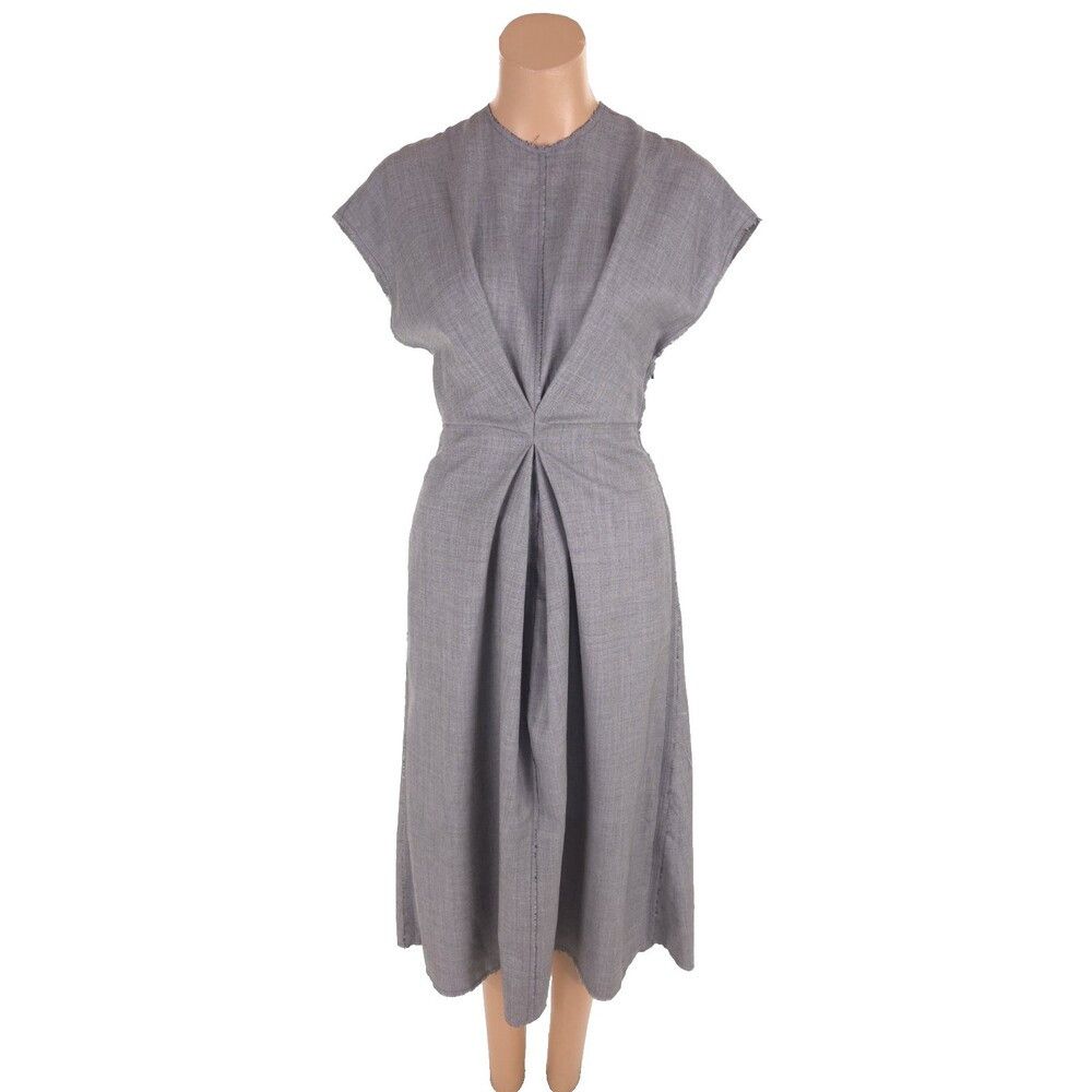 Loewe Loewe Draped Dress Size 32 XXS 00 Gray Wool $1850 Size XXS / US 00 / IT 34 - 2 Thumbnail