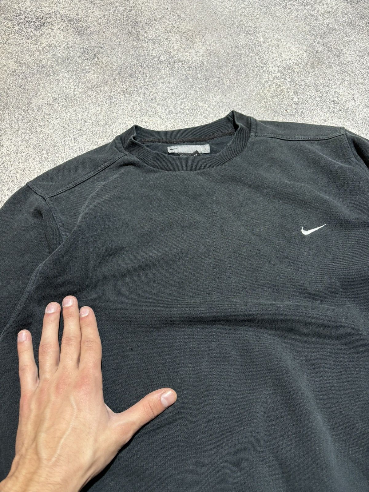 Nike × Vintage Vintage 00s Nike Sweatshirt Drill Black Small Logo size S Size US S / EU 44-46 / 1 - 7 Thumbnail