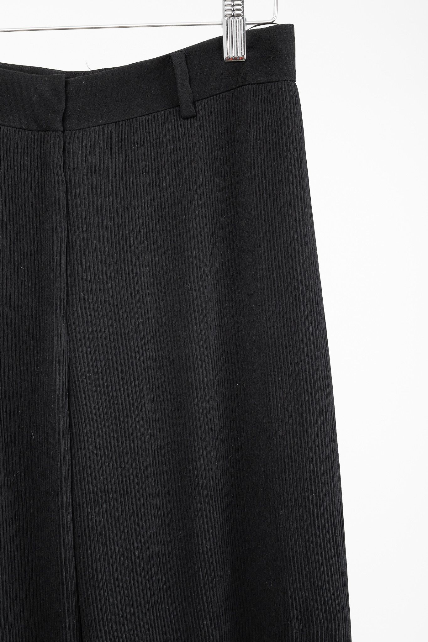 MCQ McQ Black Pleated Wide-Leg Lettuce-Hem Pants Size 26" / US 2 / IT 38 - 5 Thumbnail